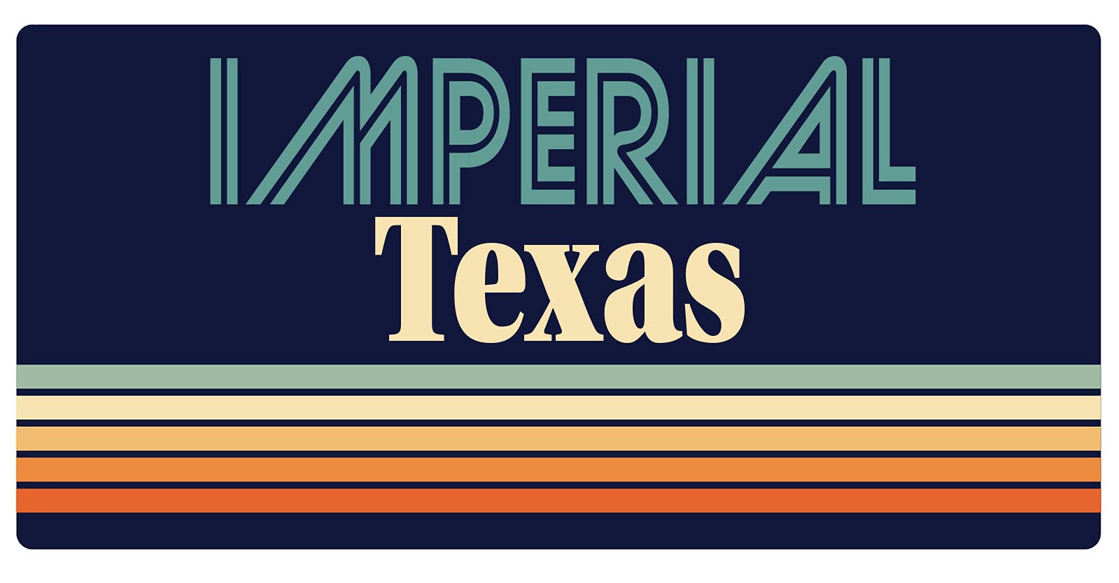 Imperial Texas 5 x 2.5-Inch Retro Fridge Magnet - Vintage Style Decorative Magnet for Refrigerator, Office, Home & Dorm Room Decor