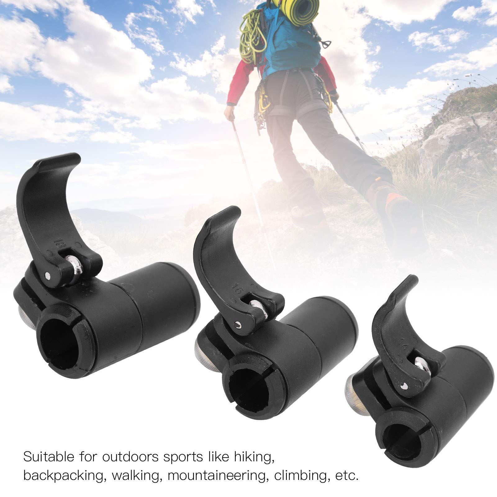 Climbing Stick Lock - External Pole Lock for Walking Sticks with Flip Lock | Portable, Sturdy & Lightweight Quick Lock Accessory for Hiking, Trekking & Outdoor Adventures | Perfect for Mountain Climbing, Backpacking & Trail Walking