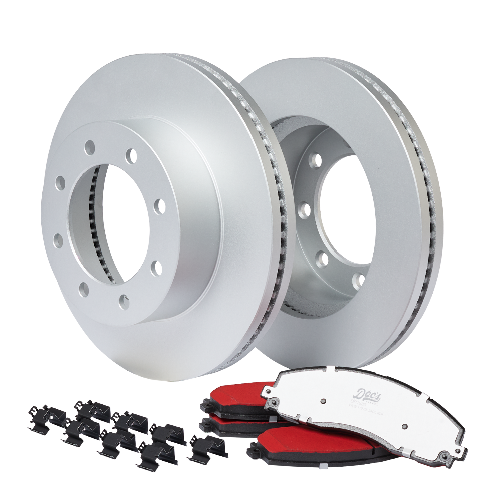 High-Performance Doc's Diesel Ford 6.7L Powerstroke Front Brake Pads & Rotors Kit (2013-2022) - Heavy Duty Braking for Towing & Off-Road Adventures