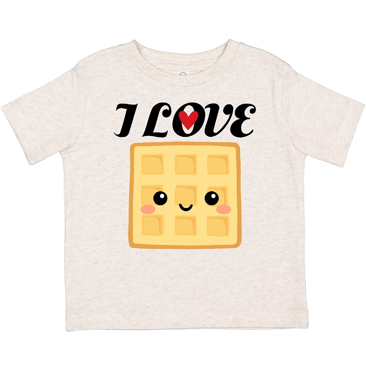 Inktastic Waffle Lover I Love Waffles Toddler T-Shirt - Cute Breakfast Themed Cotton Tee for Kids & Toddlers - Perfect for Family Brunch, Weekend Outfits & Waffle Day Celebrations