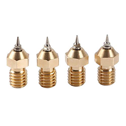 ShiSyan 4-Piece 0.2mm Airbrush Nozzle Set for 3D Printer - Compatible with V6 Hotend & 1.75mm Filament | Perfect for Detailed 3D Printing, Miniature Models & Precision Airbrushing