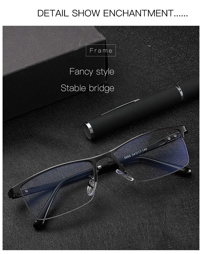 Aidien Unisex Full Rim Square TR90 Anti Blue Light Glasses AR5055 - Reduce Eye Strain for Work & Gaming