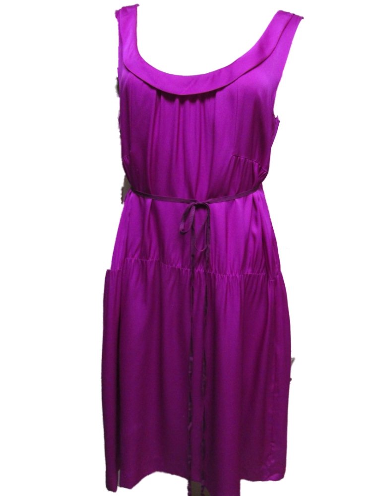 Theory Women's Cenedra Silk Dress - Size 6 in Vibrant Purple | Elegant Formal Wear for Office, Cocktail Parties & Special Occasions