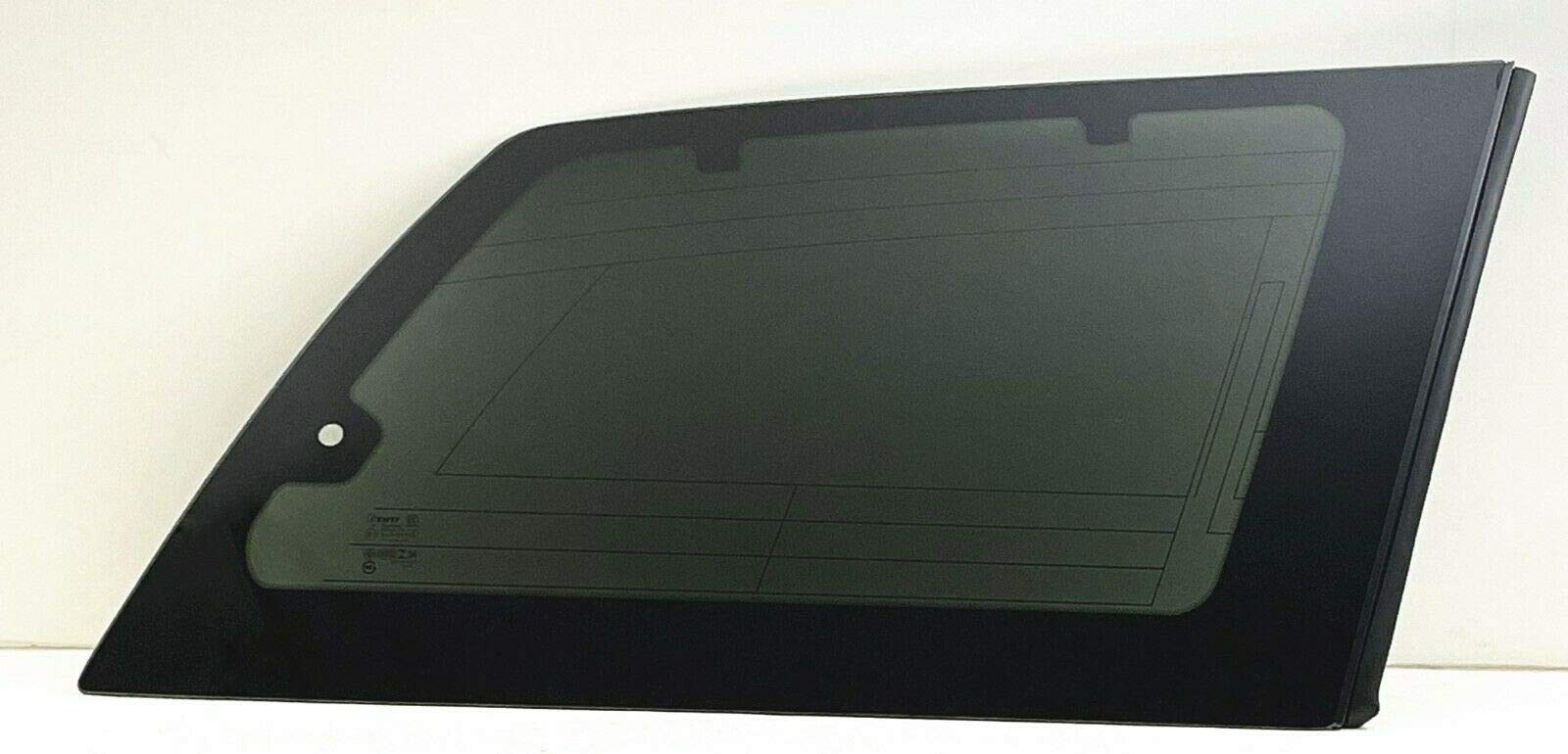 2004-2010 Toyota Sienna Passenger Side Movable Quarter Window Glass Replacement with Sunshade Hooks - Right Side Window Repair Part for Minivan Sun Protection & Ventilation