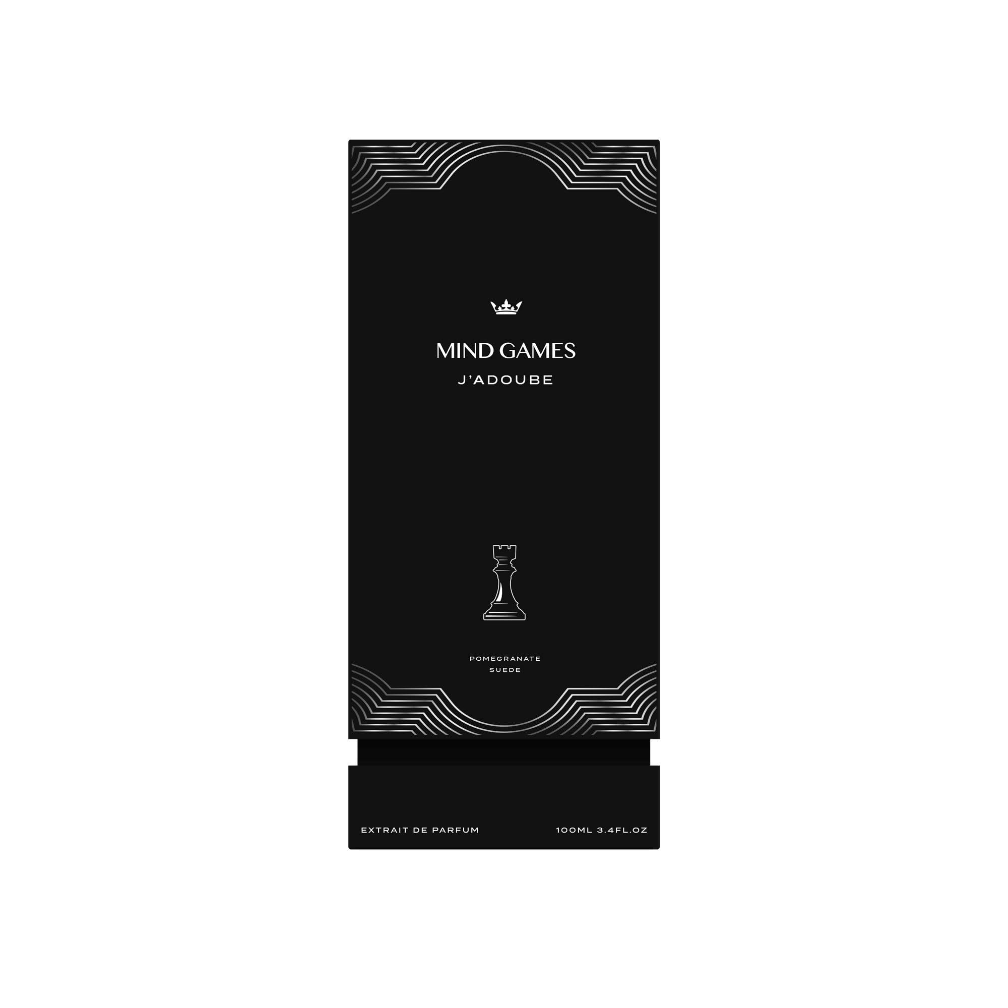 Luxury Perfume for Women & Men - MIND GAMES J'Adoube Extrait de Parfum with Madagascar Vanilla, Pomegranate & Patchouli Oil - Elegant Woody Floral Fragrance - 100mL/3.4oz - Perfect for Date Night, Gifting & Special Occasions