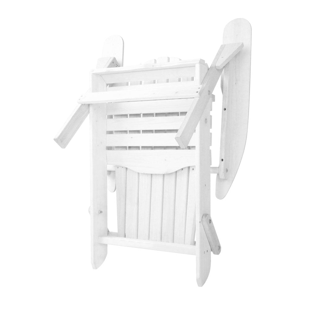 **Adirondack Outdoor Chairs - Foldable Wooden Beach & Patio Furniture - White - Perfect for Backyard, Poolside & Beach Relaxation**