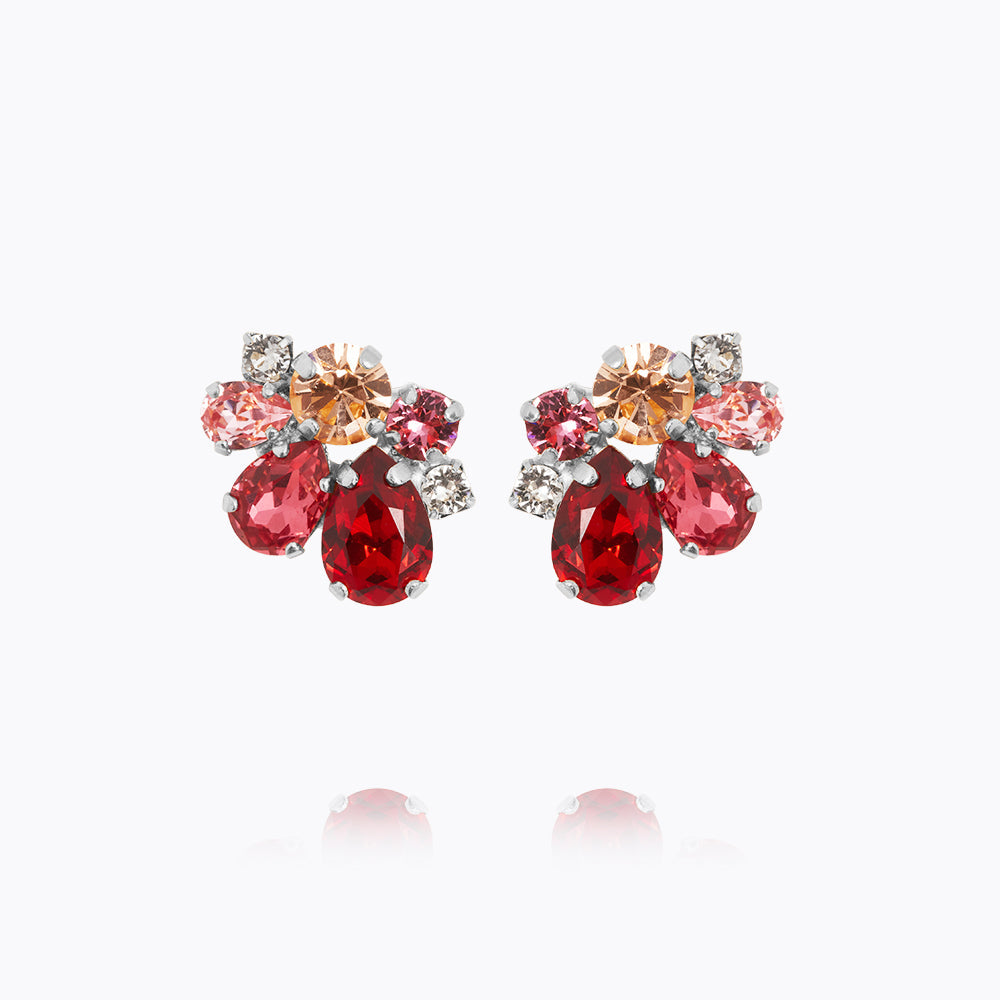 Elegant Katie Earrings & Scarlet Combo Set - Dainty Gold Hoop Earrings with Red Beads for Women | Perfect for Parties, Weddings & Everyday Wear