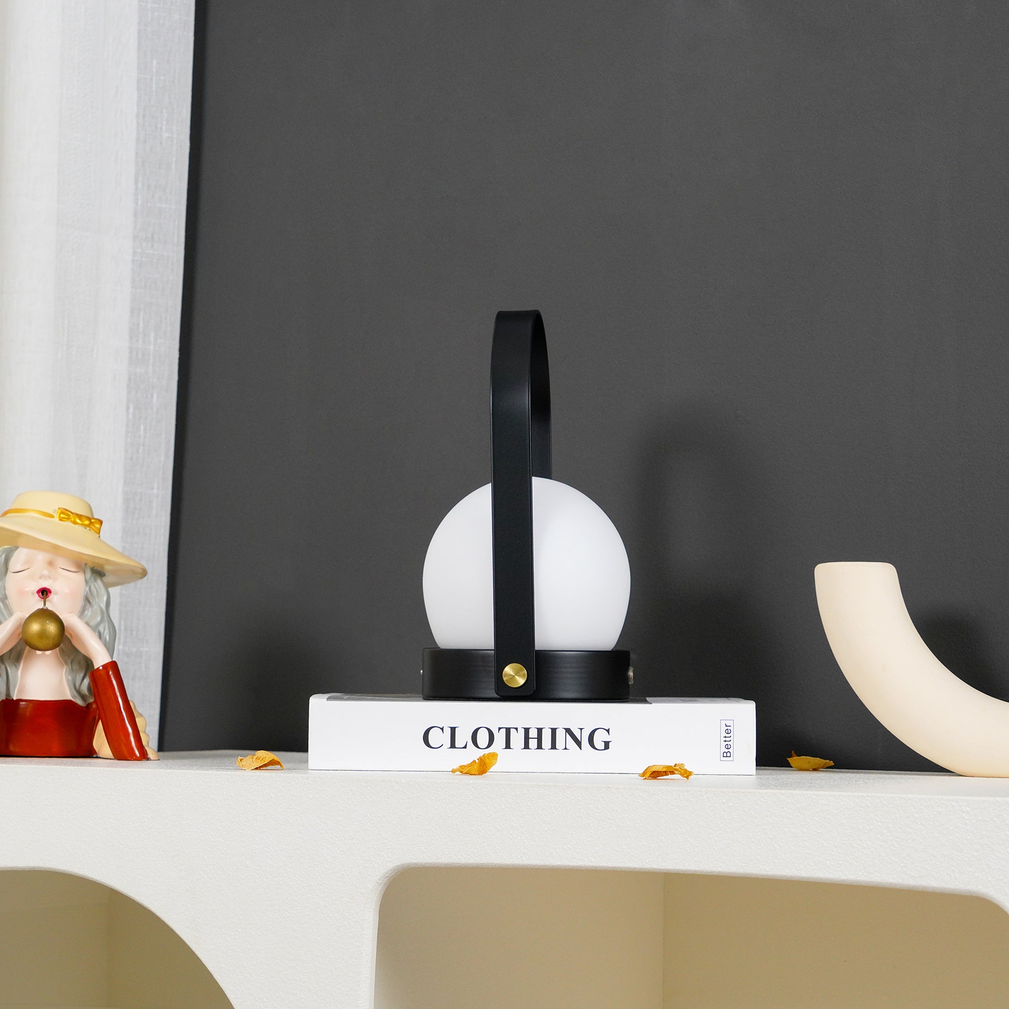 Carrie Rechargeable LED Table Lamp with Built-in Battery - Perfect for Bedroom, Office, and Nightstand Lighting
