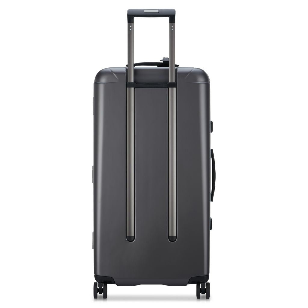 Peugeot Voyages 80cm Zipperless Trunk Luggage - Anthracite Gray Large Check-In Suitcase for Air Travel & Vacation Packing