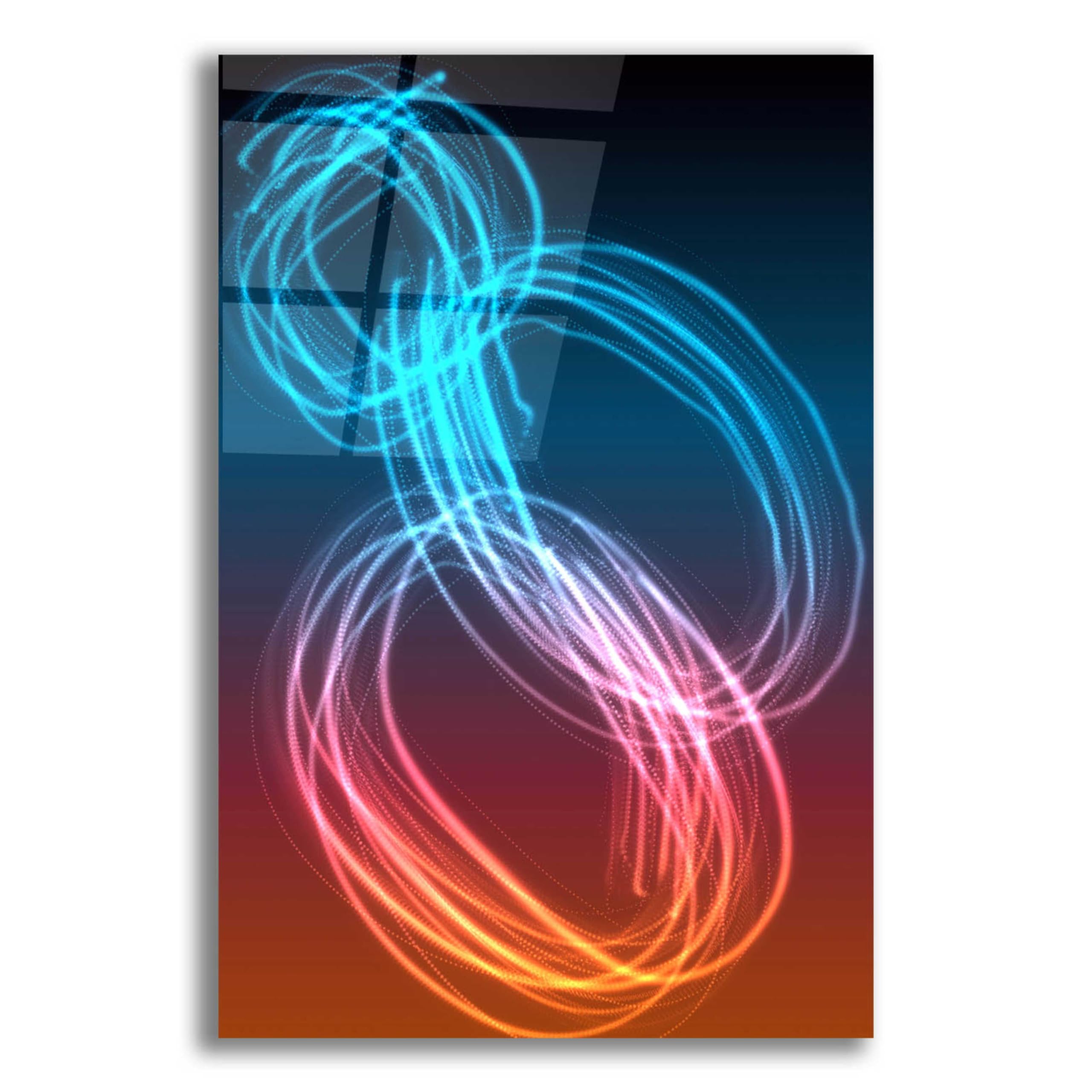 Irena Orlov Mysterious Light 24 - Modern Acrylic Glass Wall Art Painting 16x24 Inches - Perfect for Living Room, Bedroom & Office Decor