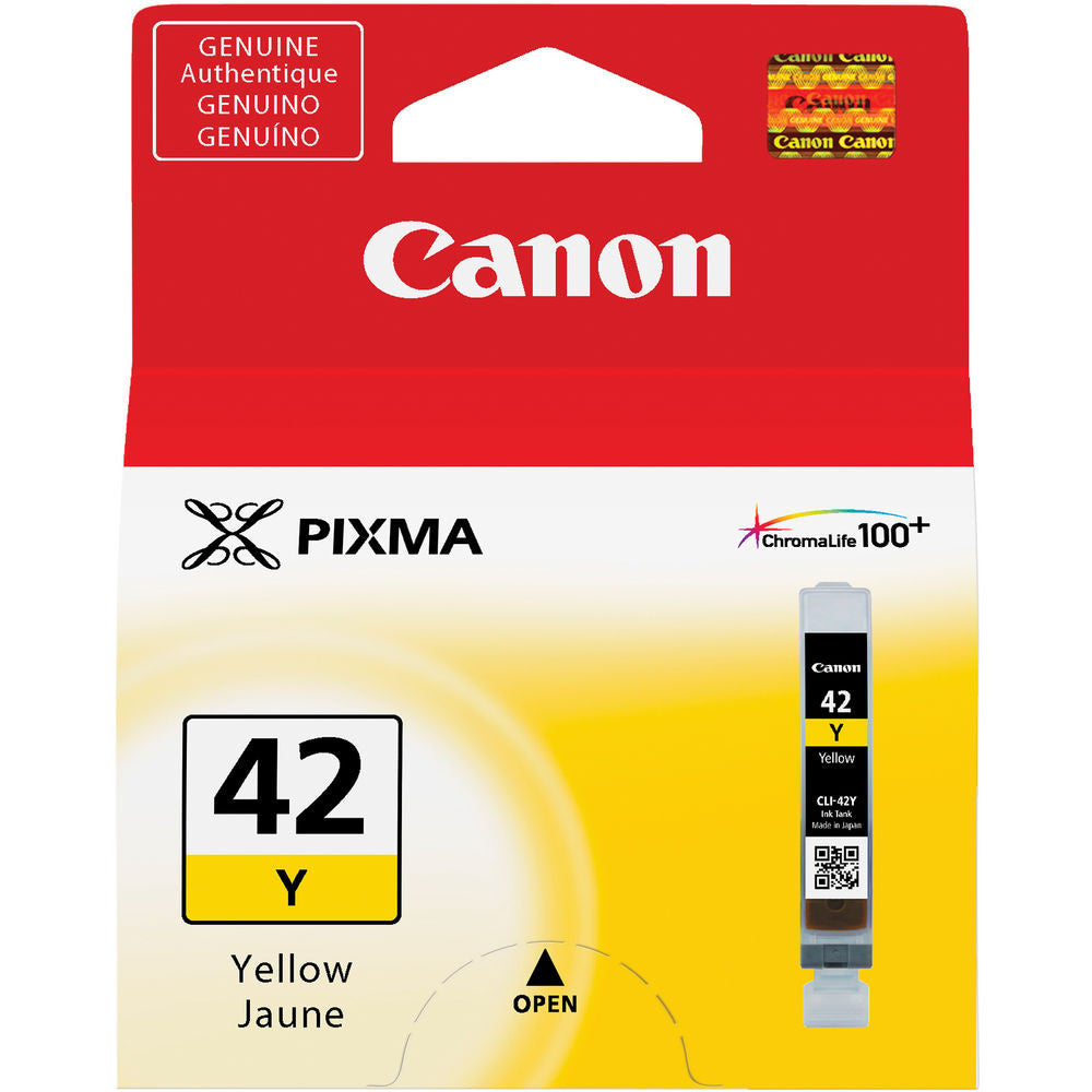Canon CLI-42 Yellow (Y) Ink Cartridge for Pixma PRO 100 Printer - High-Quality Photo Printing for Home & Office Use