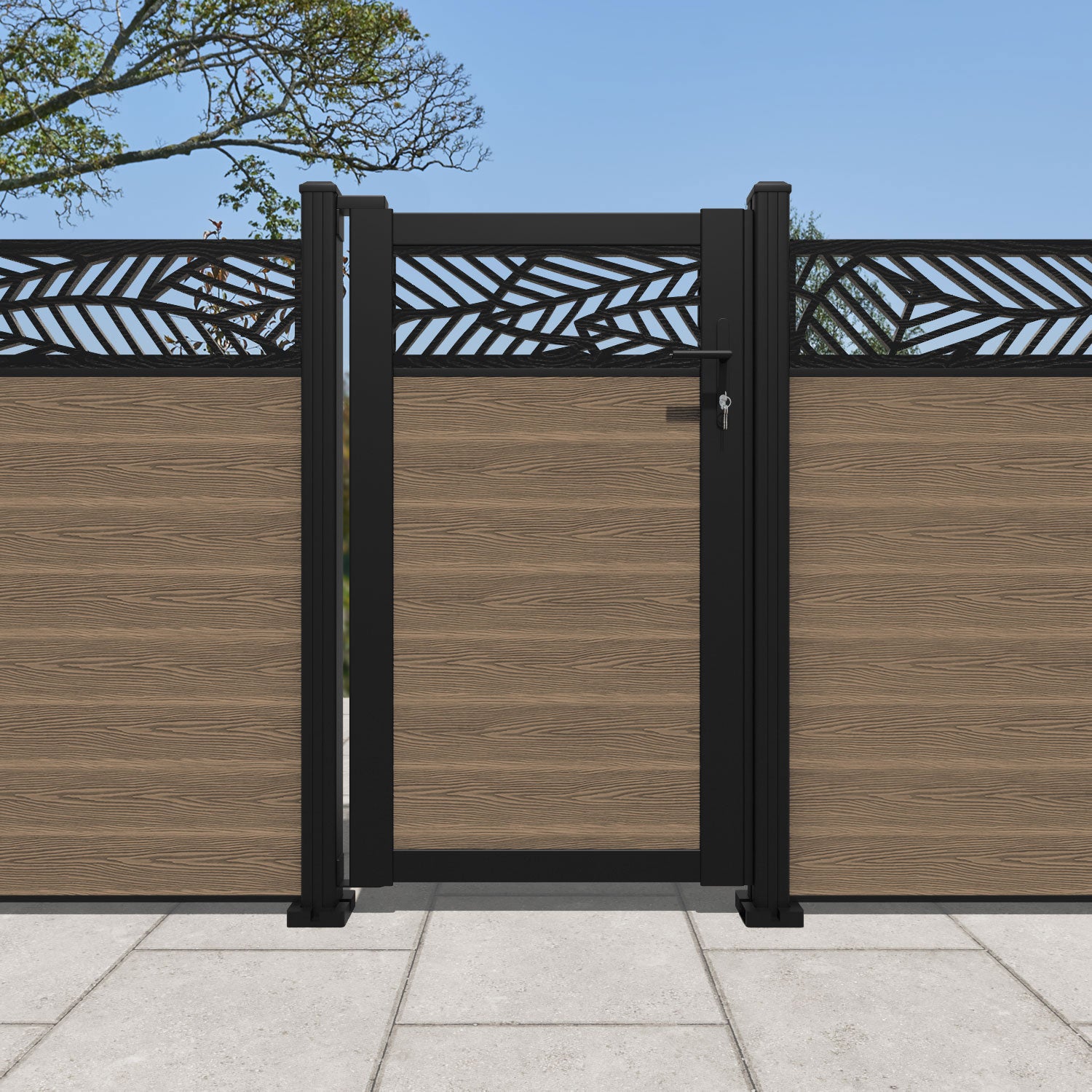 Classic Teak Habitat Pedestrian Gate - Durable Wooden Garden Gate for Home & Outdoor Use - Perfect for Backyard, Patio, and Fence Entryway
