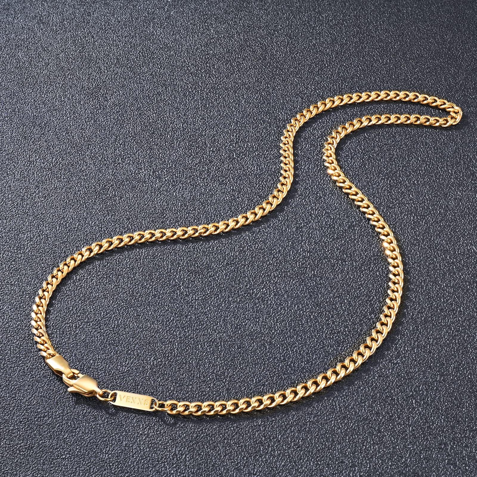 18K Gold Plated Miami Cuban Link Chain for Men - 3mm, 4mm, 6mm Durable Necklace | Real Gold Plated, No Color Fading | Urban Fashion & Streetwear Jewelry for Parties, Gifts & Everyday Wear