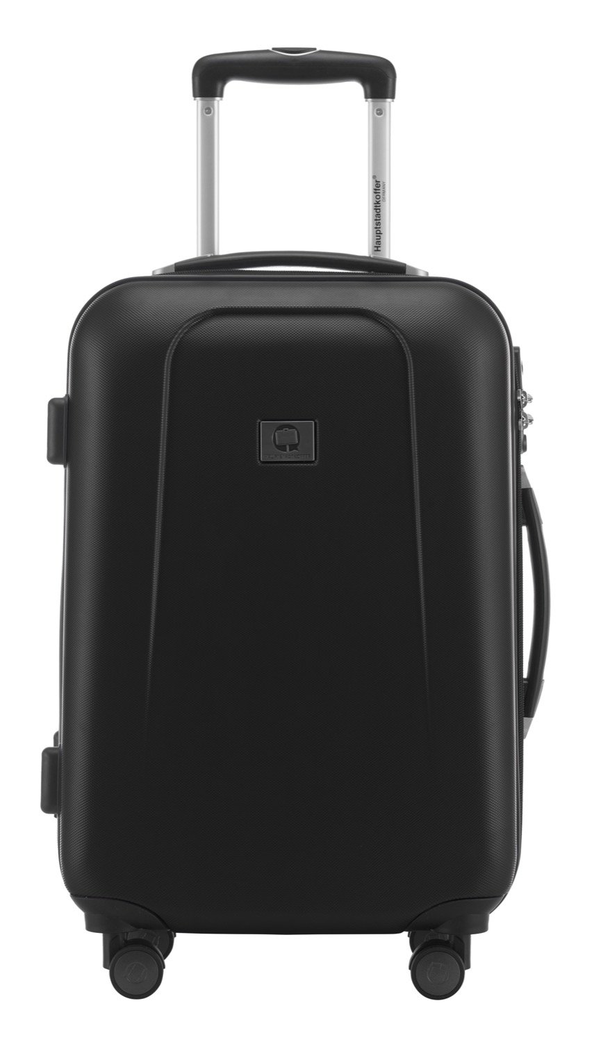 Premium 55cm Black Hand Luggage Carry-On Suitcase - Lightweight & Durable for Business Travel, Weekend Getaways & Airplane Cabin Use