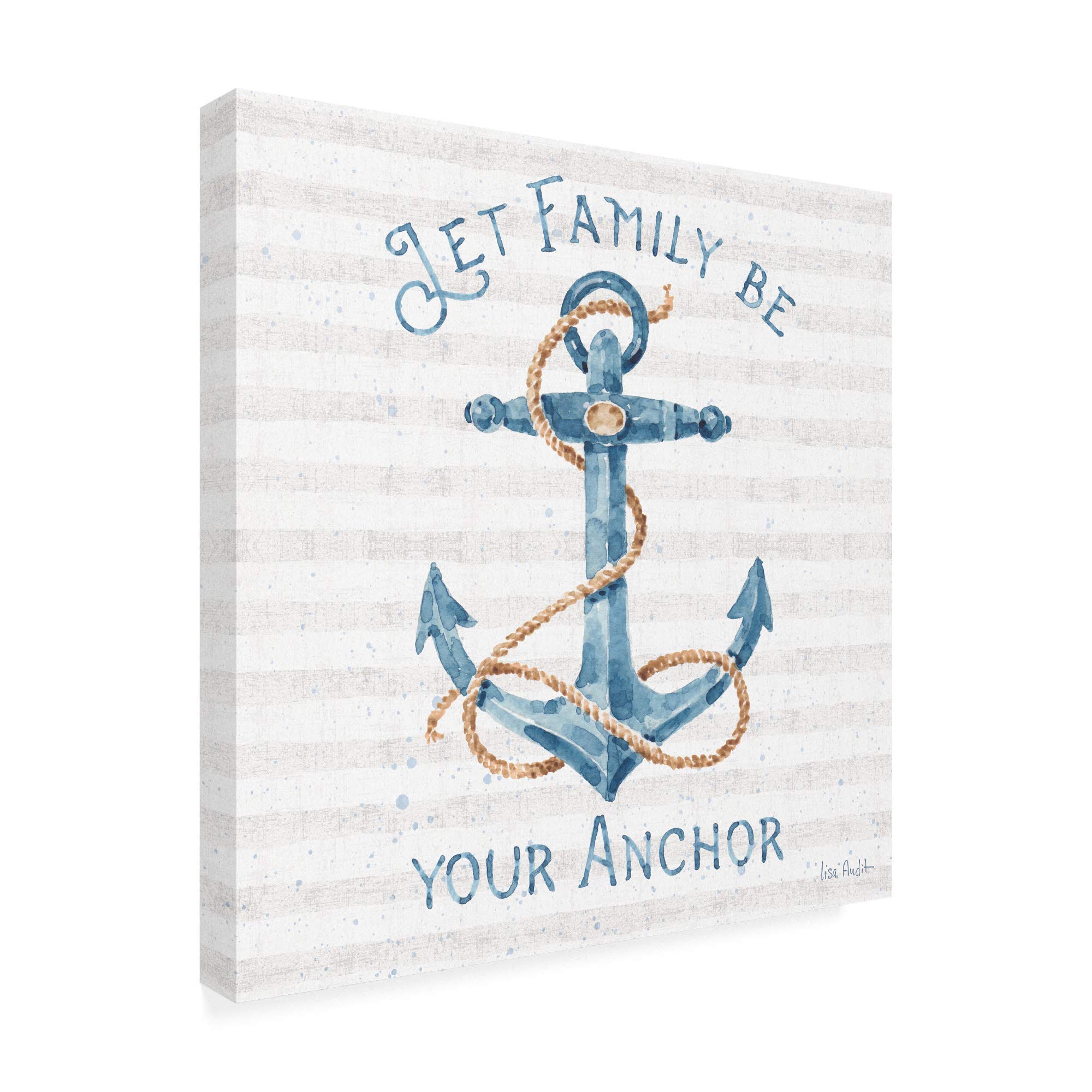 Trademark Fine Art Nautical Life IV by Lisa Audit - 18x18 Canvas Wall Art - Coastal Decor for Living Room, Bedroom & Office