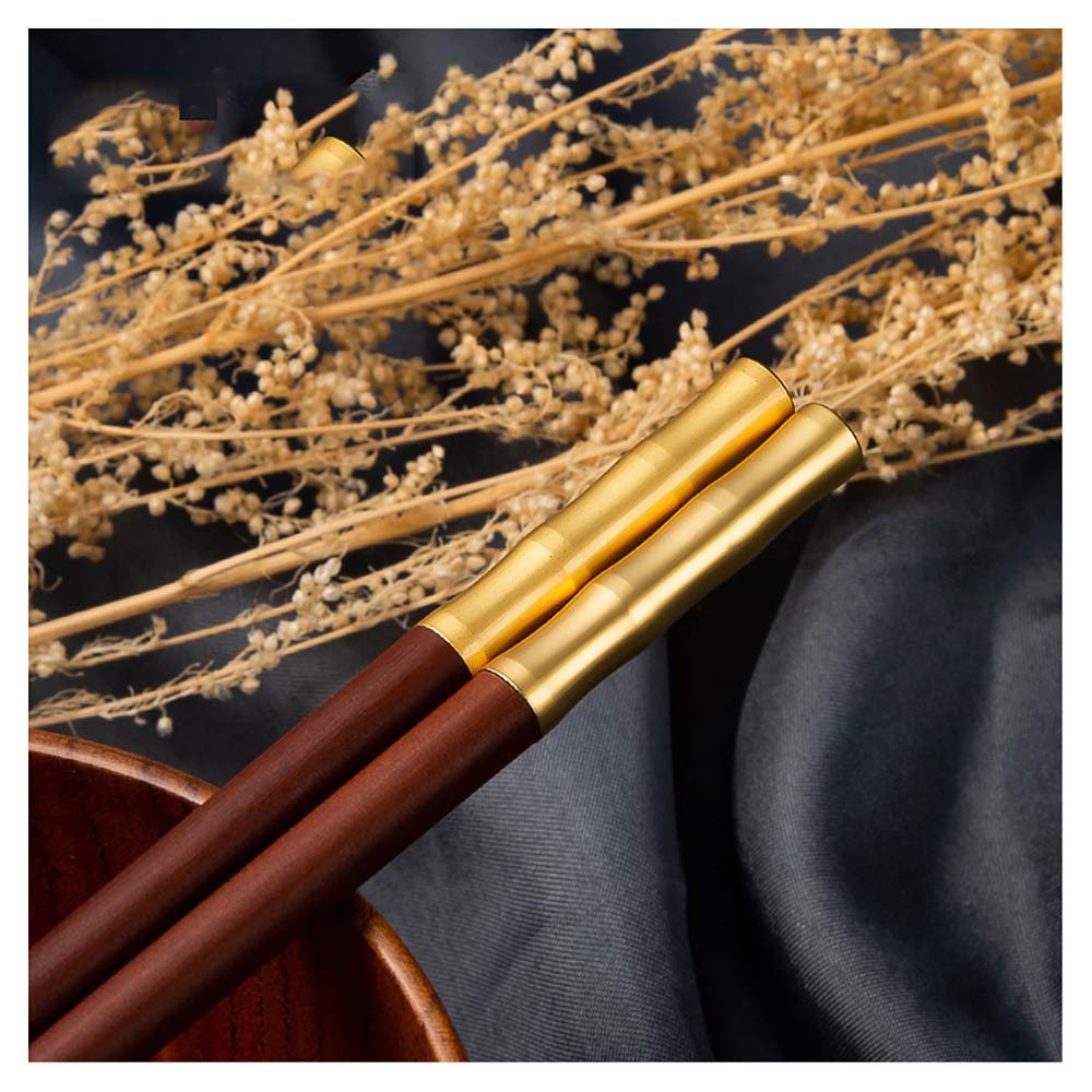 Premium 10-Pair Reusable Wood Chopsticks Set - Natural Japanese & Chinese Style Dishwasher Safe Chopsticks - Non-Slip, Paint-Free, Wax-Free Healthy Dining Utensils (25cm) - Perfect for Sushi, Asian Cuisine & Eco-Friendly Gifts