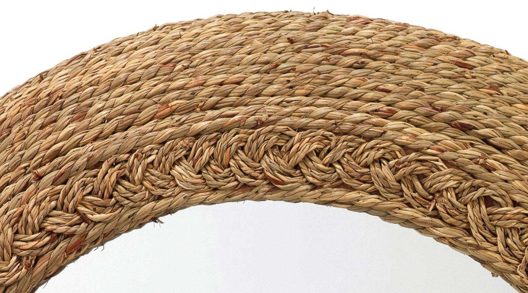 Natural Seagrass Wall Mirror - Handwoven Boho Decor for Living Room, Bedroom & Bathroom | Eco-Friendly Home Accent for Coastal & Farmhouse Style