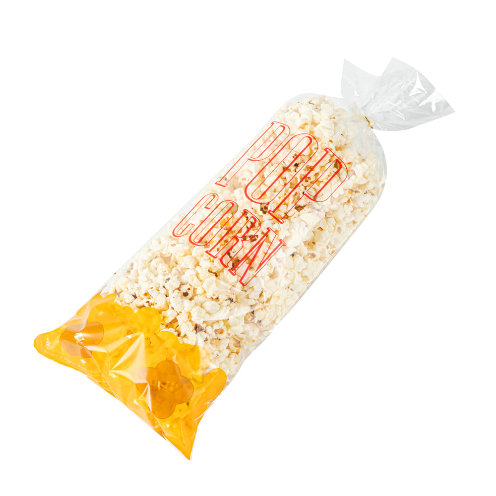 Clear Plastic Popcorn Bags 17x7 Inches - 100 Count Box | Perfect for Movie Nights, Concessions & Party Snacks
