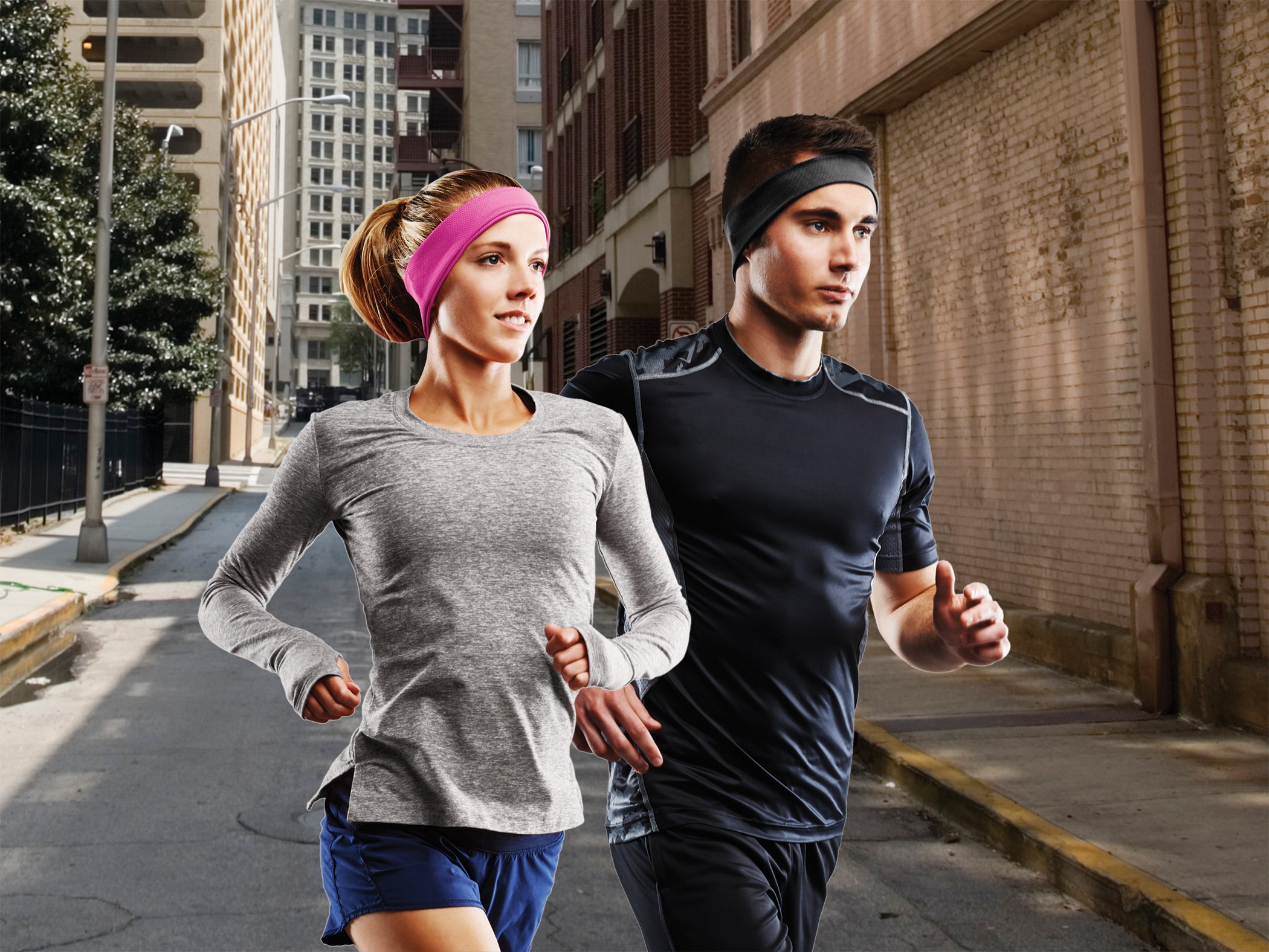 RunPhones Wireless Headphones - Bluetooth 5.0 Sports Earphones with Sweatproof Design, Secure Fit for Running & Gym (Royal Blue, Medium) - Perfect for Workouts, Jogging & Outdoor Activities