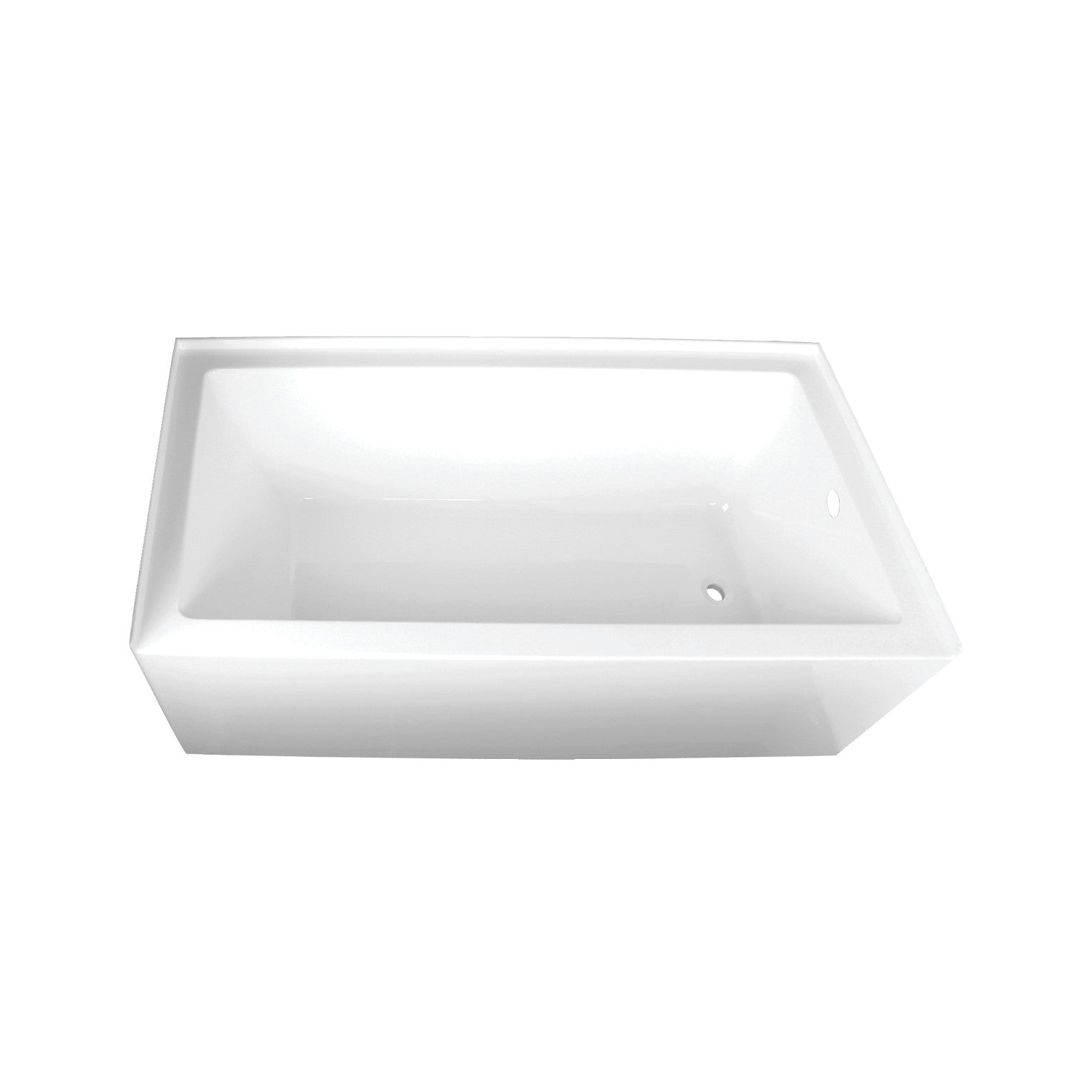 Aqua Eden VTAP603222R 60-Inch Acrylic Rectangular 3-Wall Alcove Bathtub - Right Hand Drain Hole, Glossy White - Perfect for Modern Bathroom Renovation & Spa-Like Relaxation
