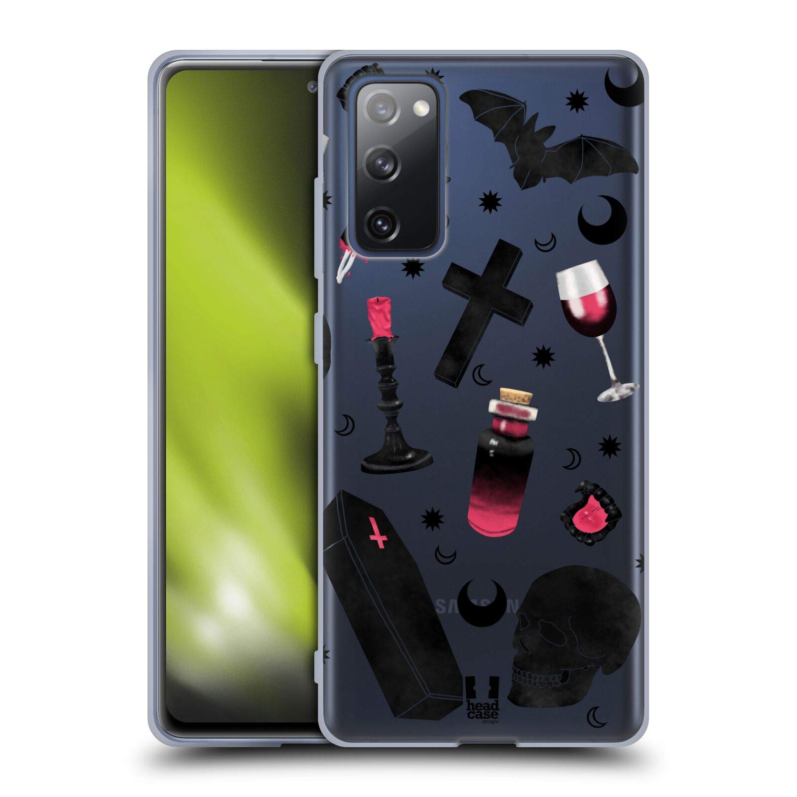 Head Case Designs Vampire Spooky Night Soft Gel Case for Samsung Galaxy S20 FE 5G - Protective Phone Cover with Matching Wallpaper for Halloween & Horror Fans