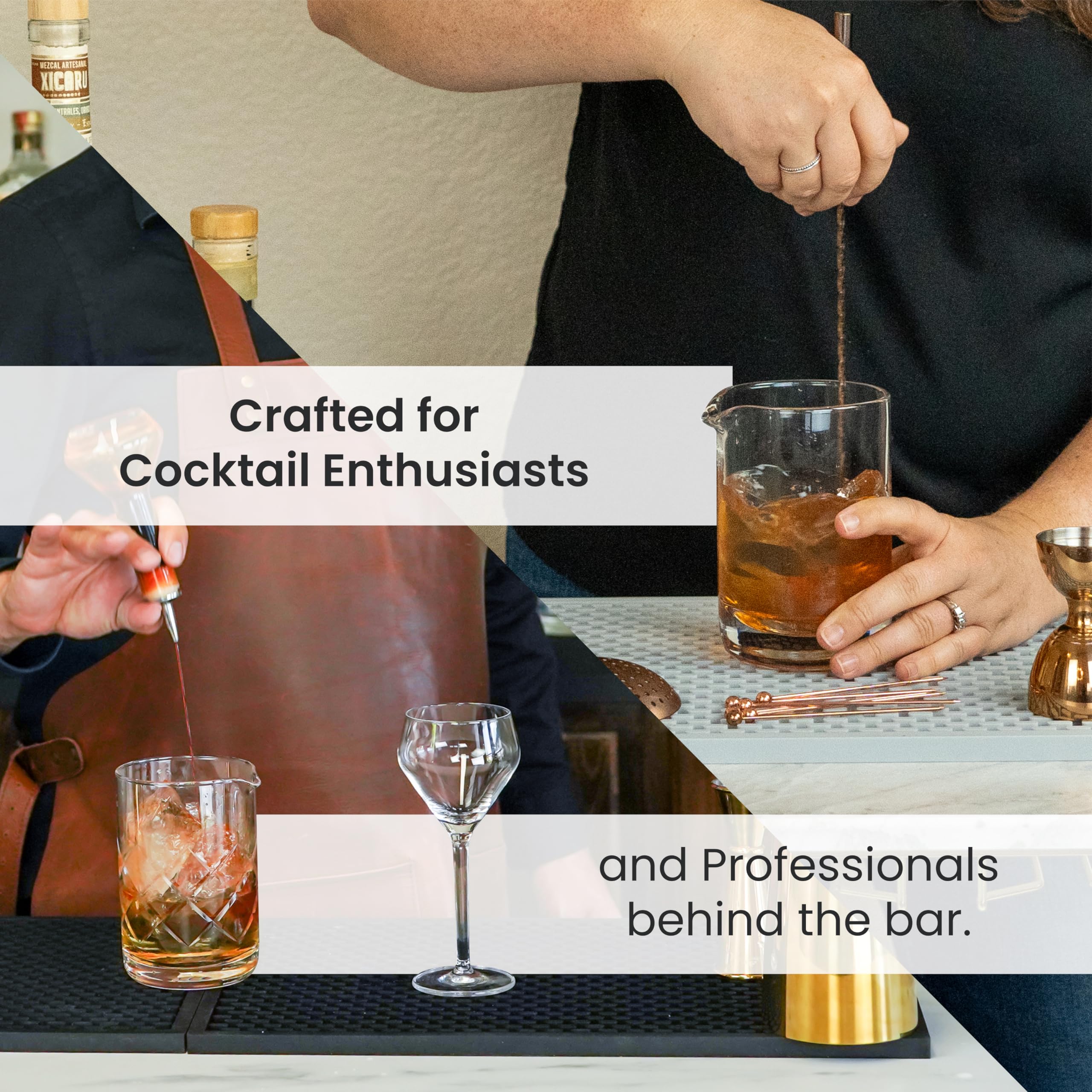 A Bar Above Botanica Cocktail Mixing Glass - 18oz Thick & Sturdy Glass Beaker for Mixing & Stirring Drinks - Professional Bar Tools for Home & Commercial Use - Perfect for Cocktail Parties, Bartending & Mixology