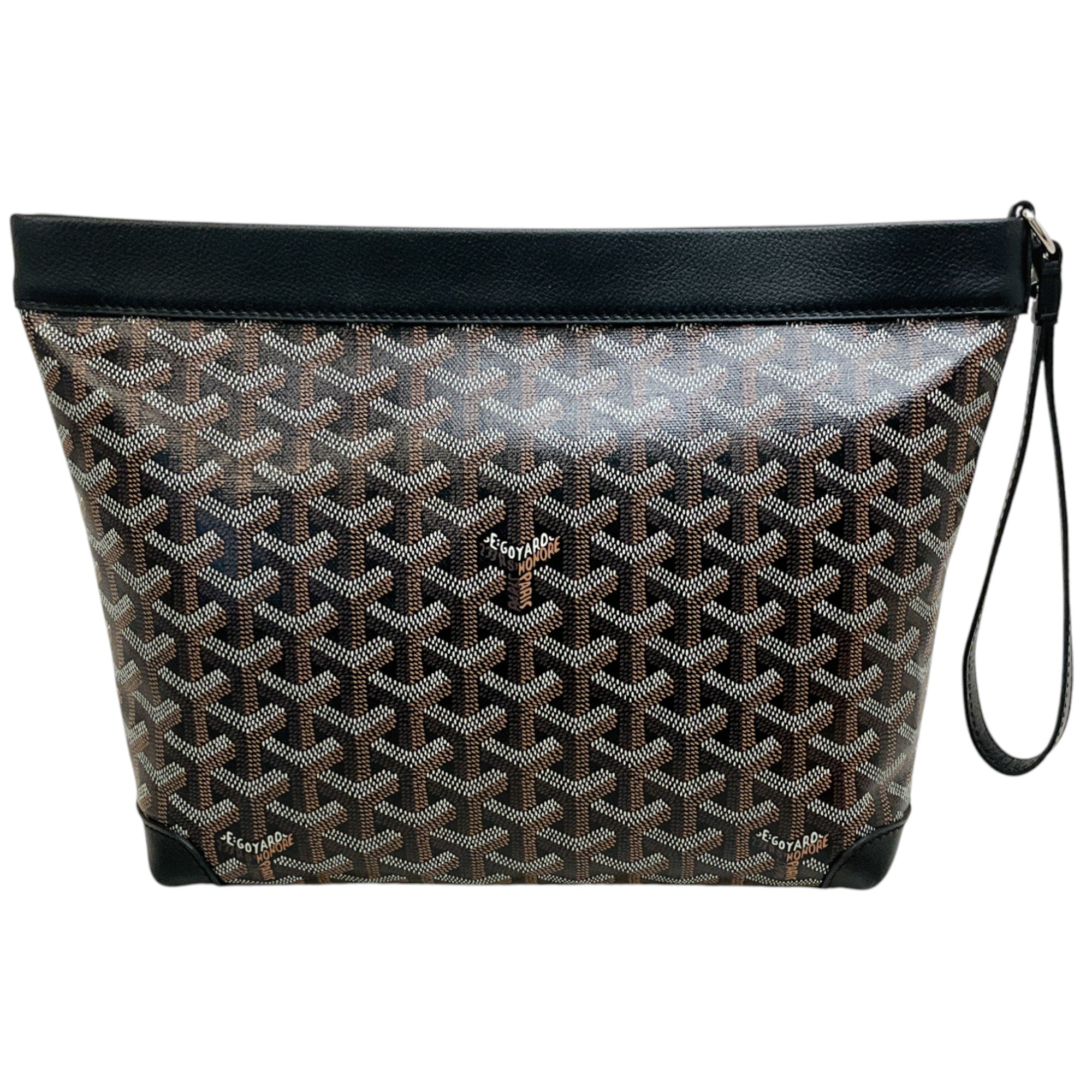 Goyard Black Goyardine Conti Zip Pouch - Luxury Leather Wallet for Women & Men - Perfect for Travel, Business & Everyday Use