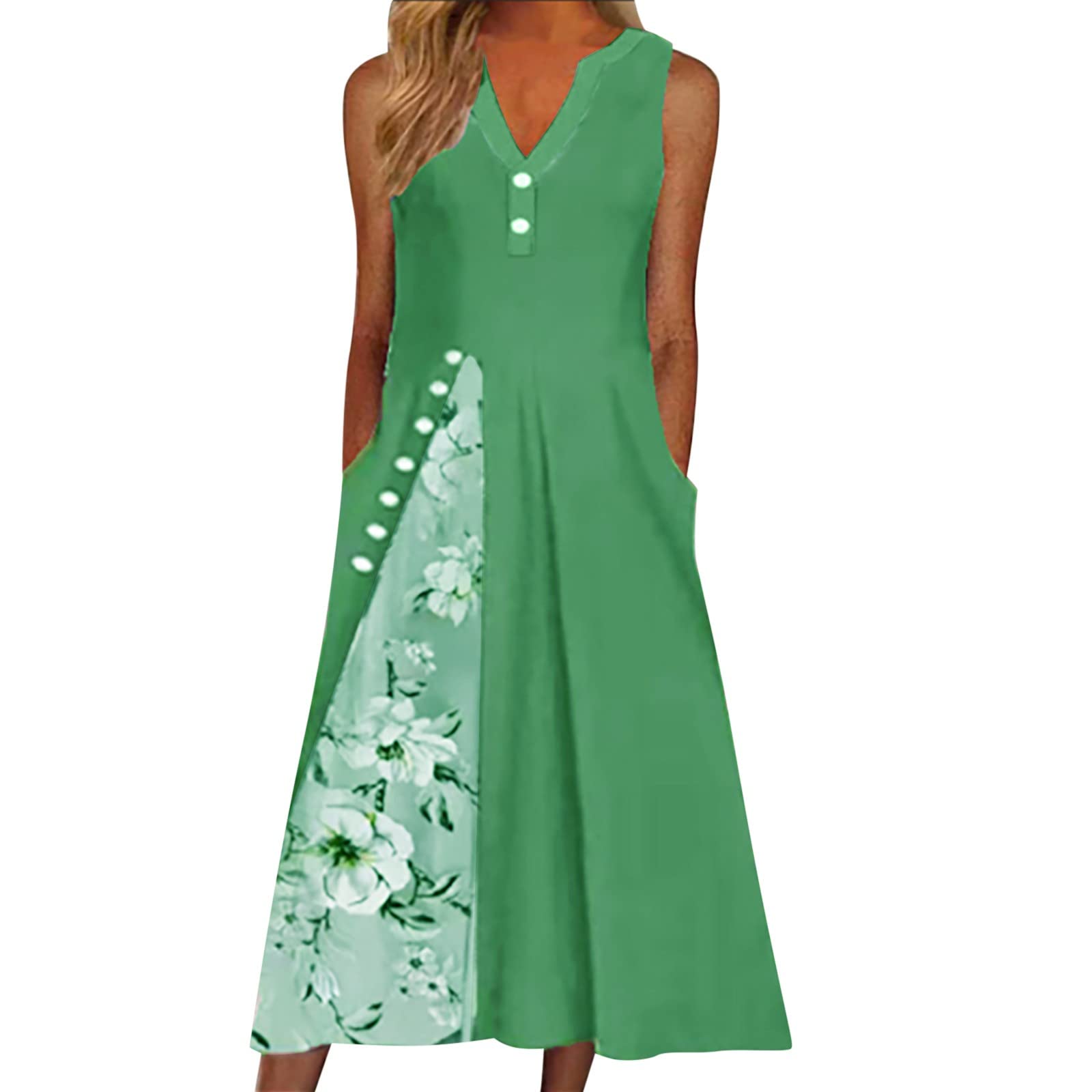 FRETRG Women's Summer & Spring Cute Cold Shoulder Boho T-Shirt Dress - Plus Size Flowy Sundress for Beach, Vacation & Casual Wear 2022