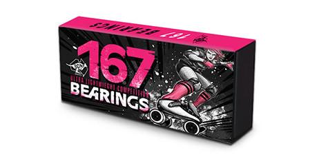 Bont 167 Mini Bearings 7mm - High-Speed Skateboard Bearings for Roller Skates, Scooters & Longboards - Perfect for Smooth Rides & Performance Skating