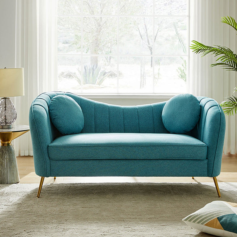 Emilio Contemporary Tufted Back Loveseat - Elegant & Comfortable Small Sofa for Living Room, Bedroom or Office - Perfect for Relaxing & Entertaining Guests