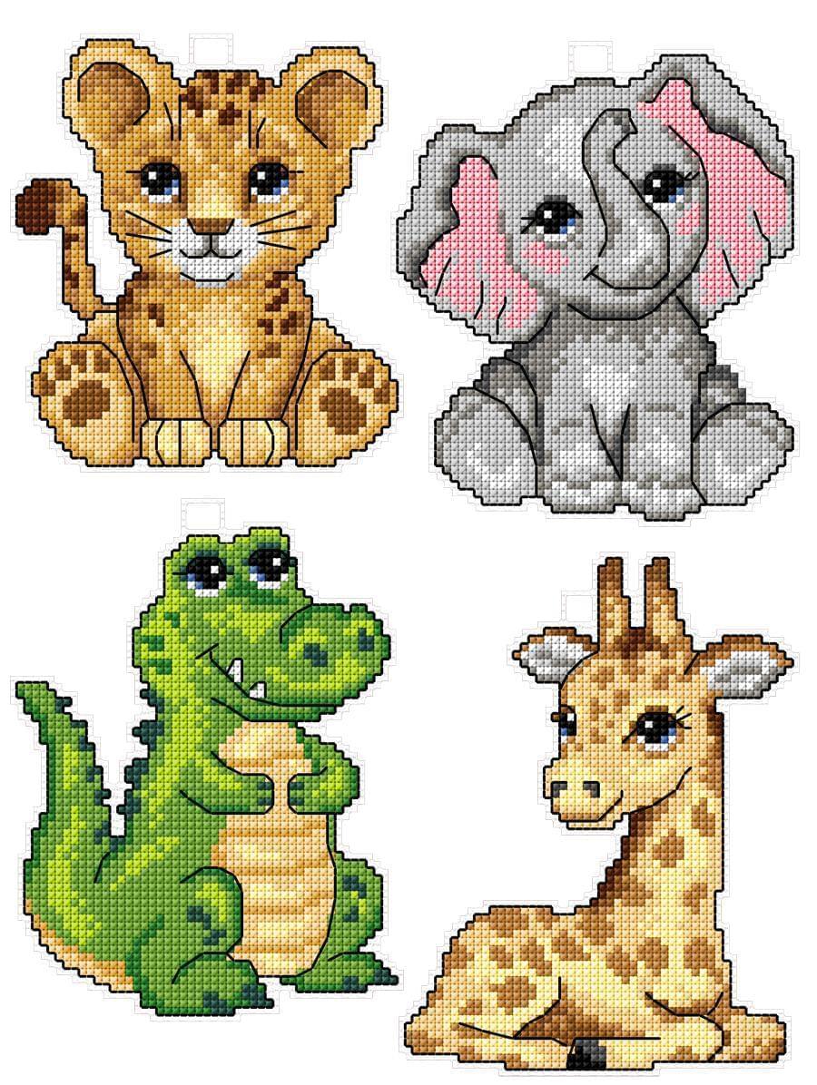 Adorable Animals Cross Stitch Kit - 121 Counted Cross Stitch Patterns for Beginners & Adults - Perfect for Home Decor, DIY Crafts & Gift Giving