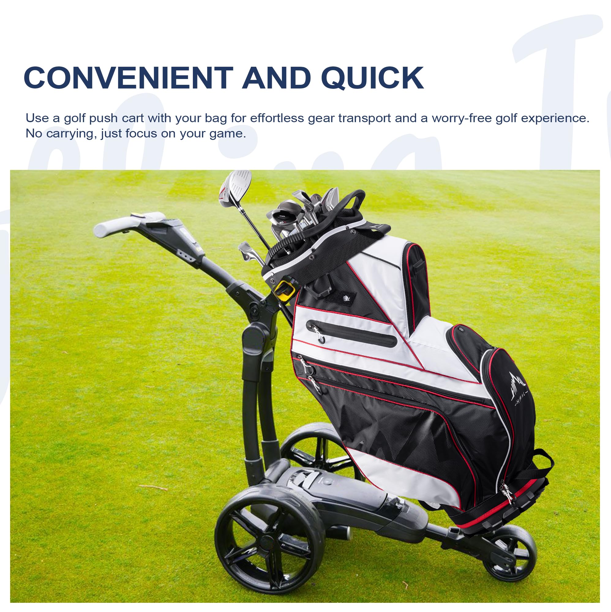 14-Way Golf Cart Bag with Organizer Divider & Rain Cover - Premium Golf Stand Bag for Men & Women - Perfect for Golf Course, Driving Range & Travel