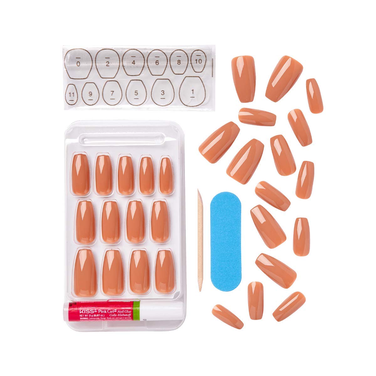 KISS Gel Fantasy Ready-to-Wear Fake Nails - Natural Looking Press on Nails for Women | Perfect for Parties, Weddings & Everyday Wear