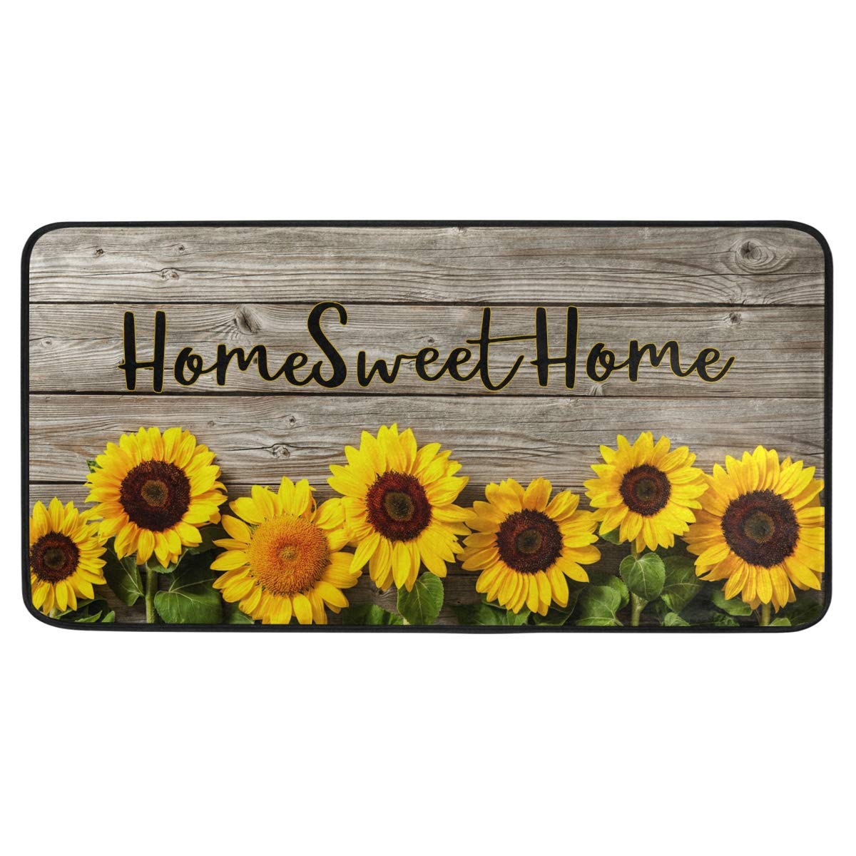 DOMIKING Non-Slip Sunflower Kitchen Rug - 39