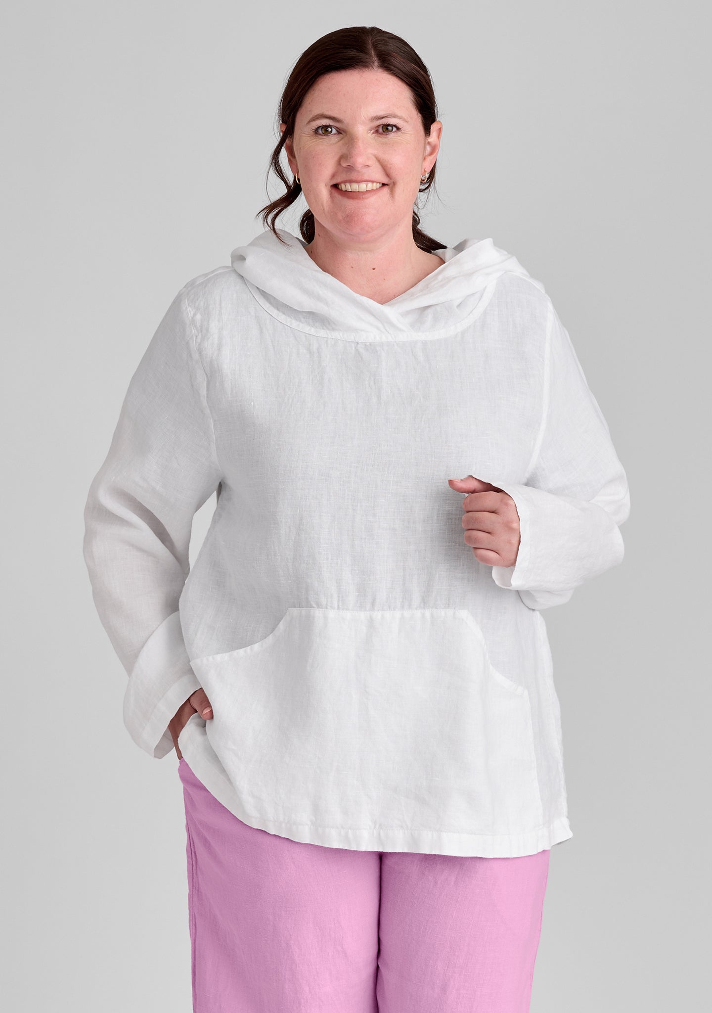 Premium Linen Hooded Shirt for Men & Women - Soft Breathable Pullover Hoodie for Casual Wear, Outdoor Activities & Loungewear