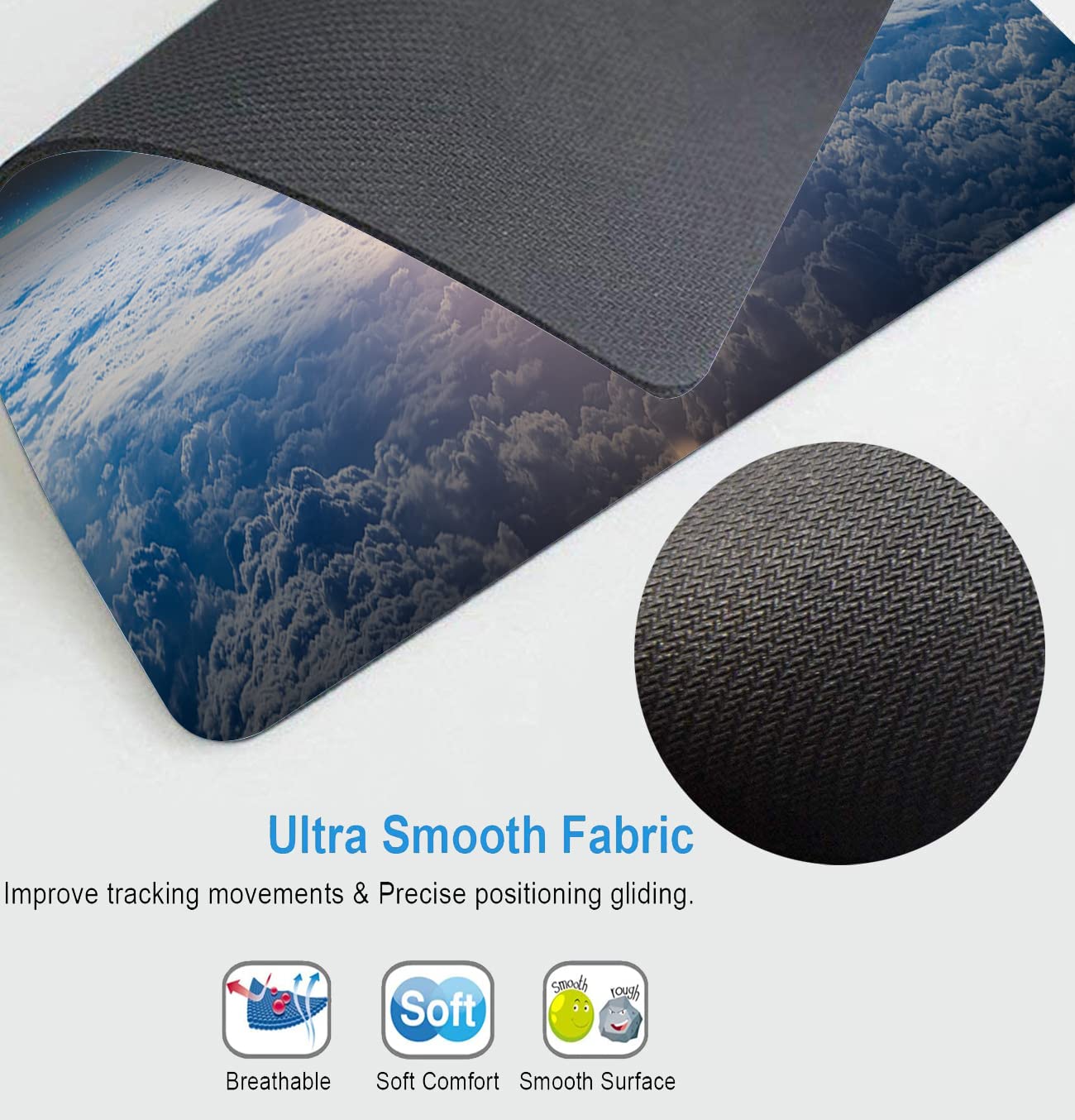 Custom Square Gaming Mouse Pad with Unique Nebula Design - Anti-Slip Rubber Base for PC & Laptop - Perfect for Gaming, Office Work & Home Use