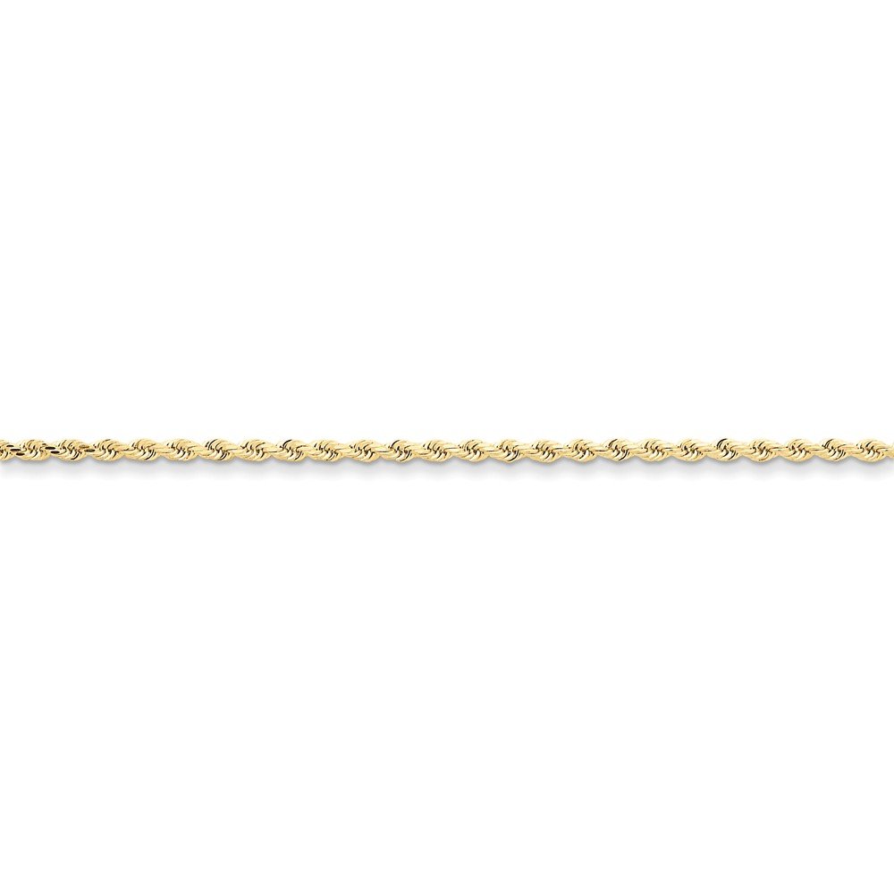 10k Gold 2mm Diamond-Cut Rope Chain Anklet Bracelet - 9 Inch Adjustable Ankle Jewelry for Women, Perfect for Beach, Summer & Everyday Wear