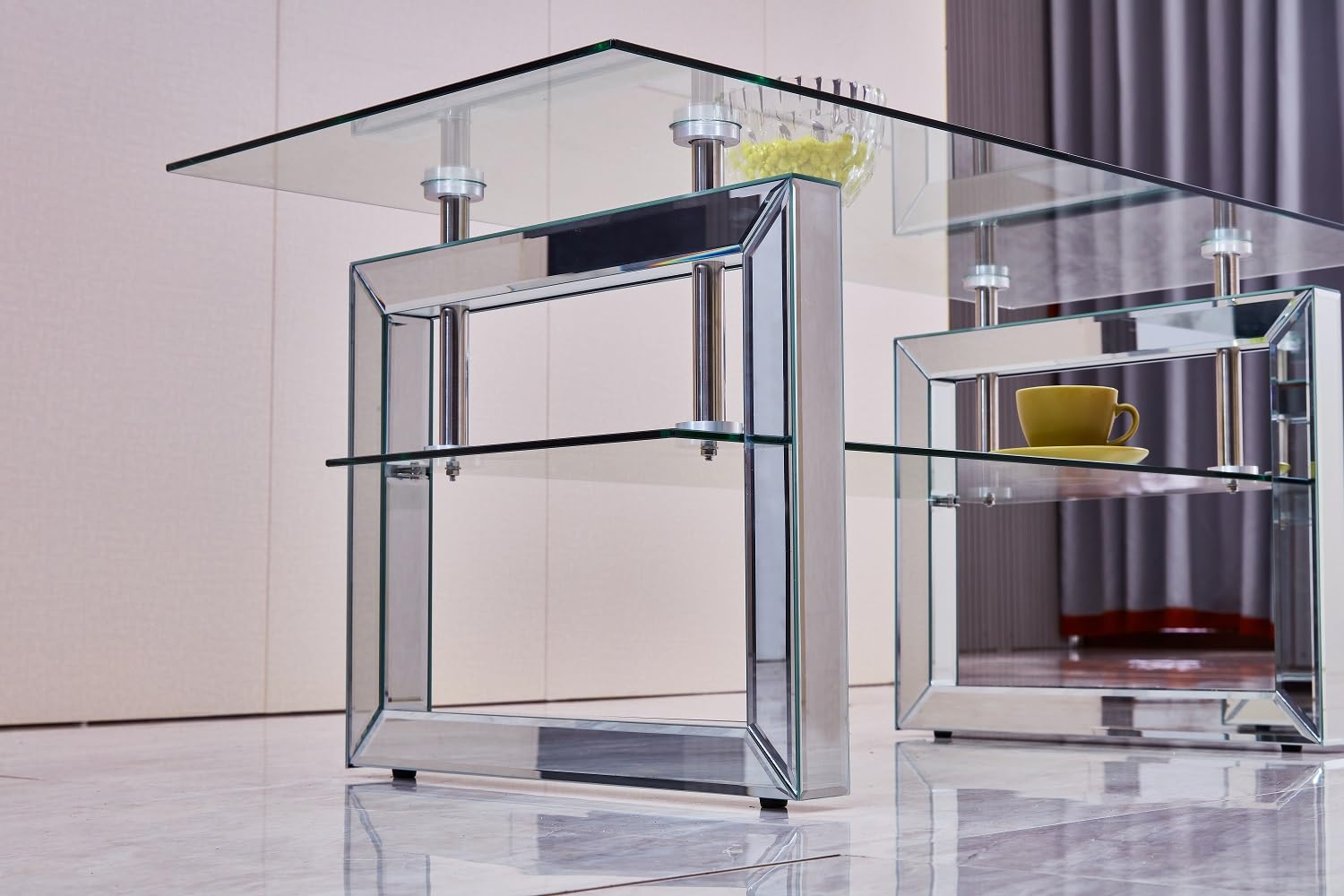 Modern Glass Coffee Table for Living Room & Office - 39.4