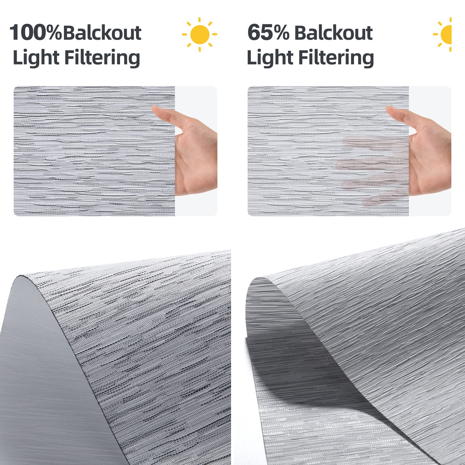 Motorized Blackout Window Blinds - Custom Width (21-97 inches) with Remote Control, Wireless & Rechargeable Roller Shades for Home, Office, Hotel - Full Blackout Gray - Perfect for Light-Sensitive Sleepers & Privacy Protection
