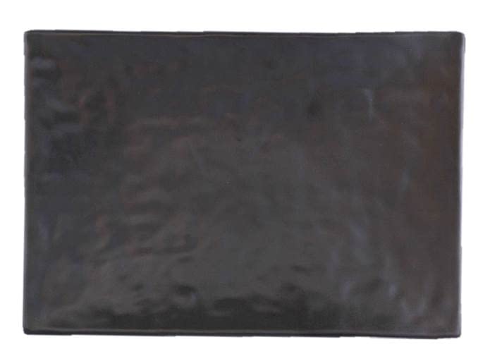 Premium Black Melamine Rectangular Plates - 11-7/8