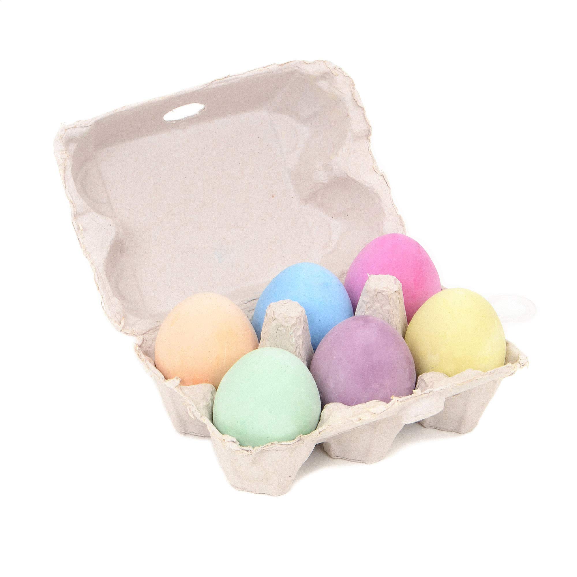 Micador Early Start Egg Chalk Set - 6 Vibrant Colors, Washable & Non-Toxic, Egg-Shaped Chalk for Kids Ages 2+ - Perfect for Sidewalk Art, Chalkboard Drawing & Outdoor Play - Comfort Grip Design for Little Hands