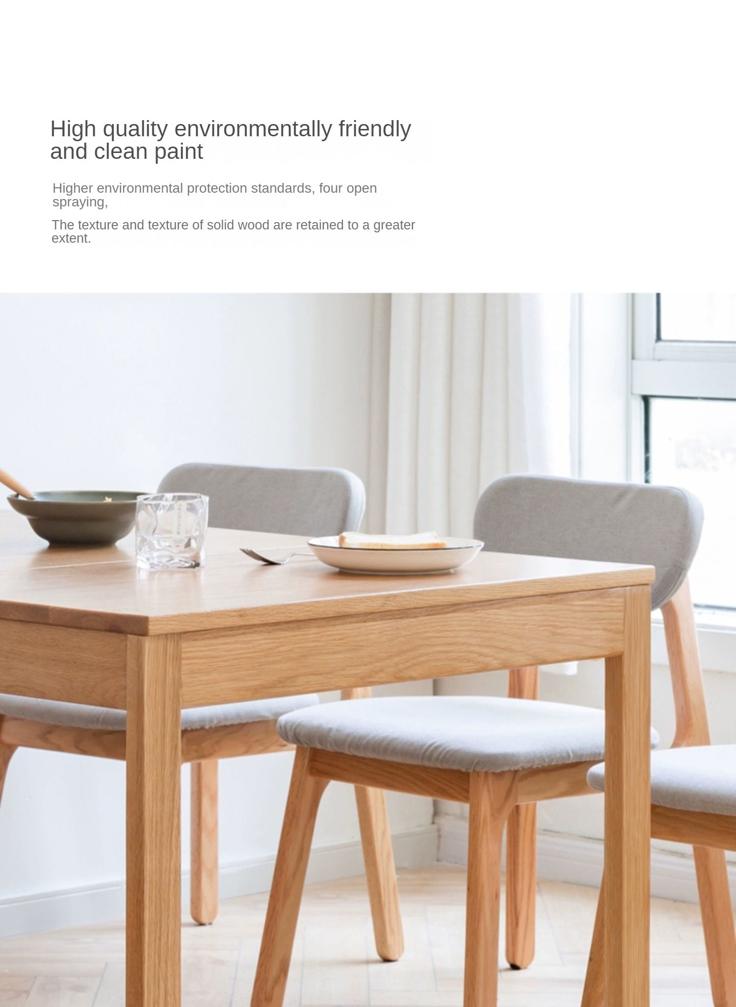Solid Oak Wood Extendable Dining Table with Sideboard - Expandable for Large Gatherings, Perfect for Dining Room & Entertaining