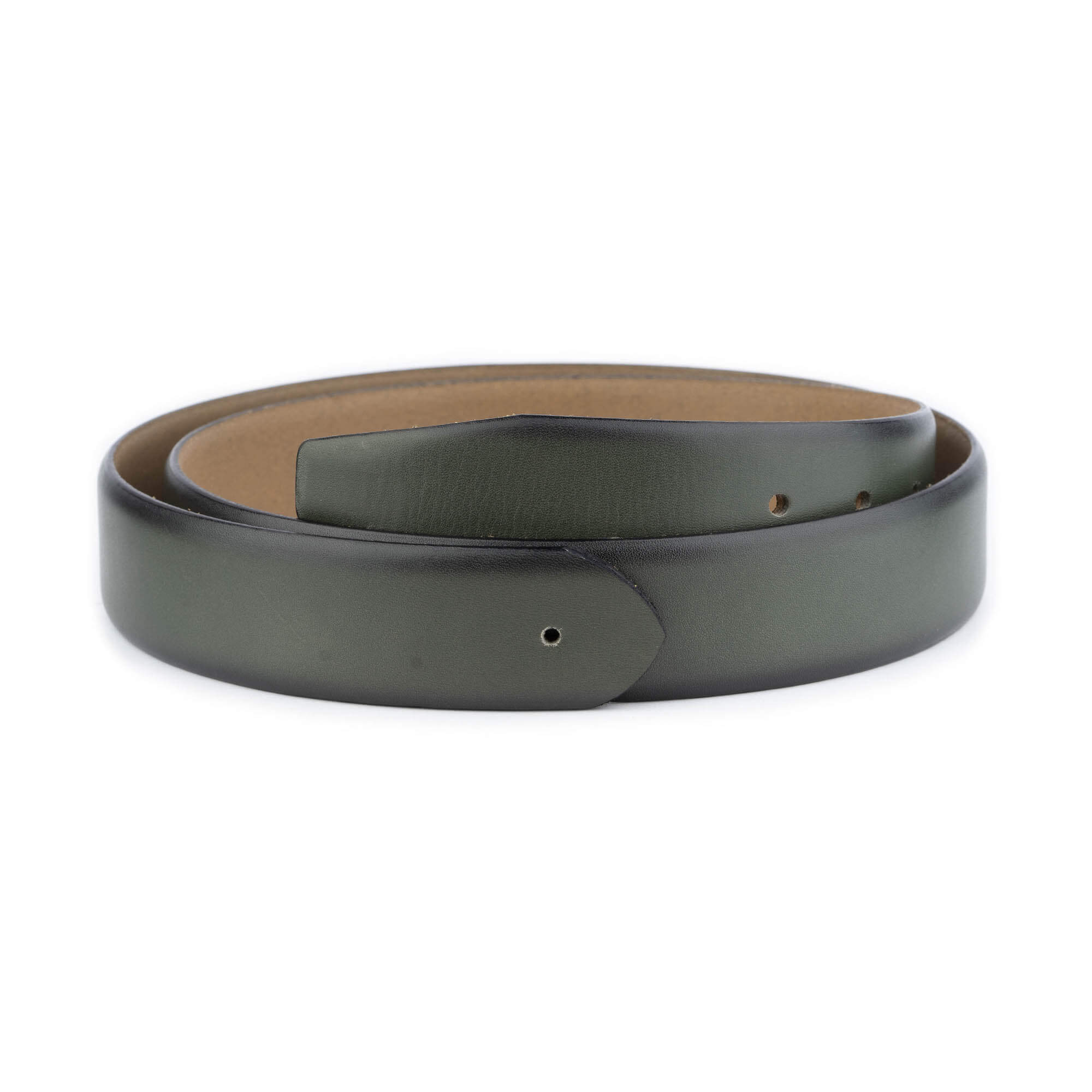 Genuine Olive Green Leather Belt Strap for Women - Dunhill Buckle Replacement - Perfect for Office, Casual Wear & Fashion Accessories