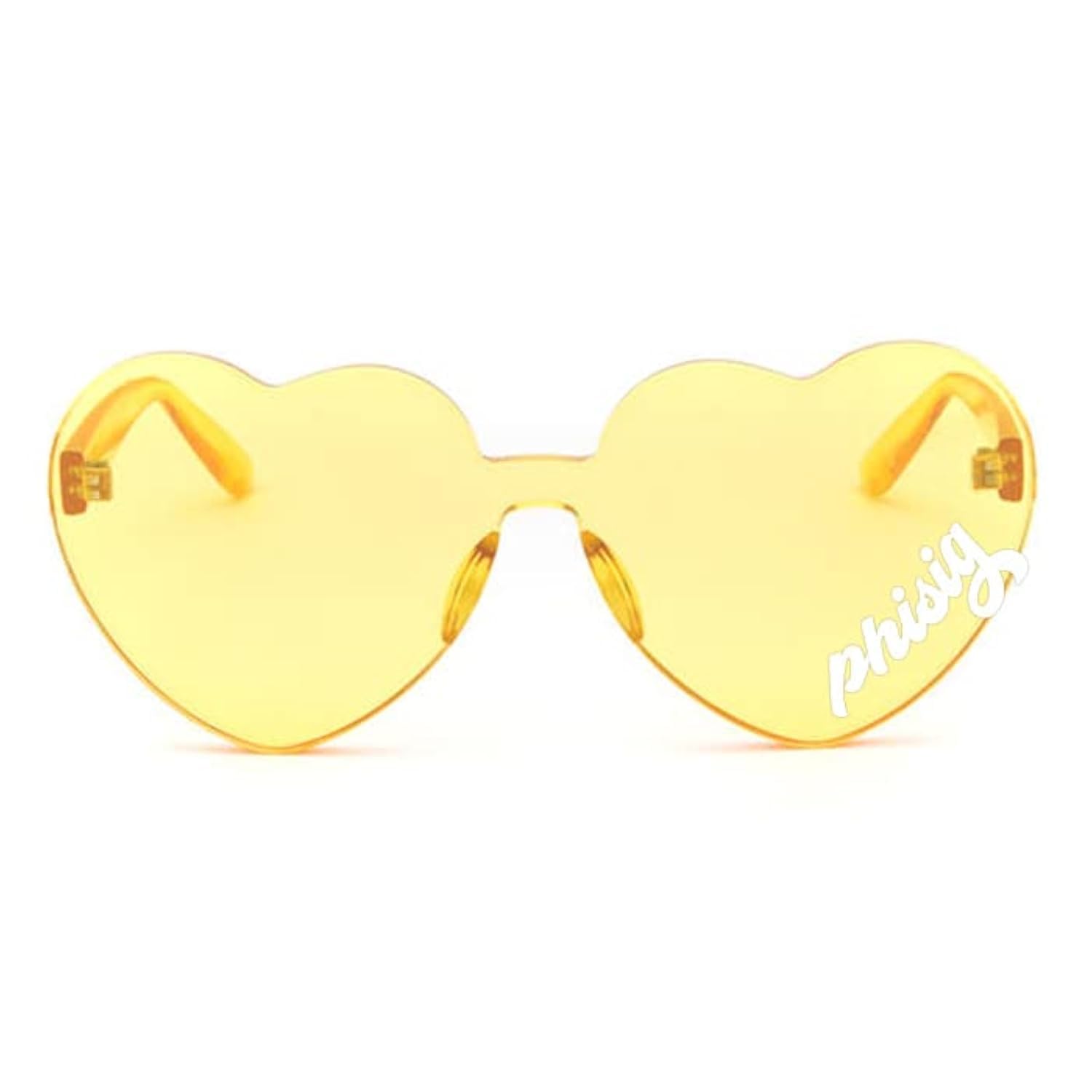 Phi Sigma Sigma Heart Shaped Sunglasses with PSS Logo - Greek Sorority Sunglasses for Big/Little Gifts | Perfect for Sorority Events, Beach Days & Sisterhood Celebrations