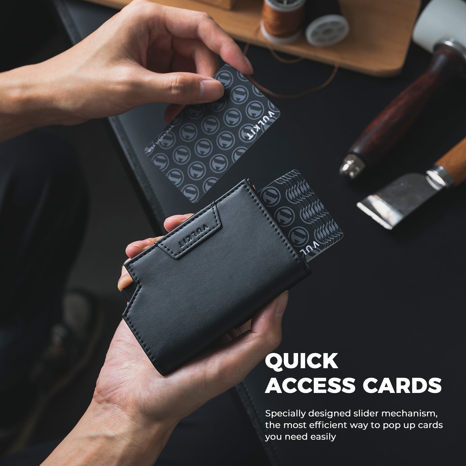 VC411 Slim Minimalist RFID Blocking Wallet - Card Holder with Money Band & Secure Magnetic Closure for Men & Women - Perfect for Travel, Everyday Use & Gift Giving