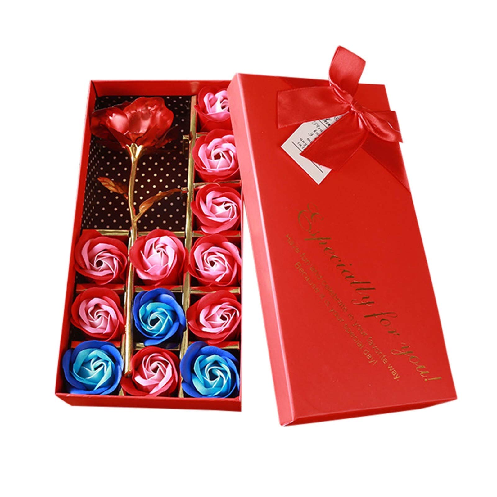 13pcs Scented Artificial Soap Roses - Realistic Fake Flower Bouquet Gift Set for Valentine's Day, Birthday, Home Decor, Wedding Centerpiece (Red) - Perfect Romantic Gift & Table Decoration
