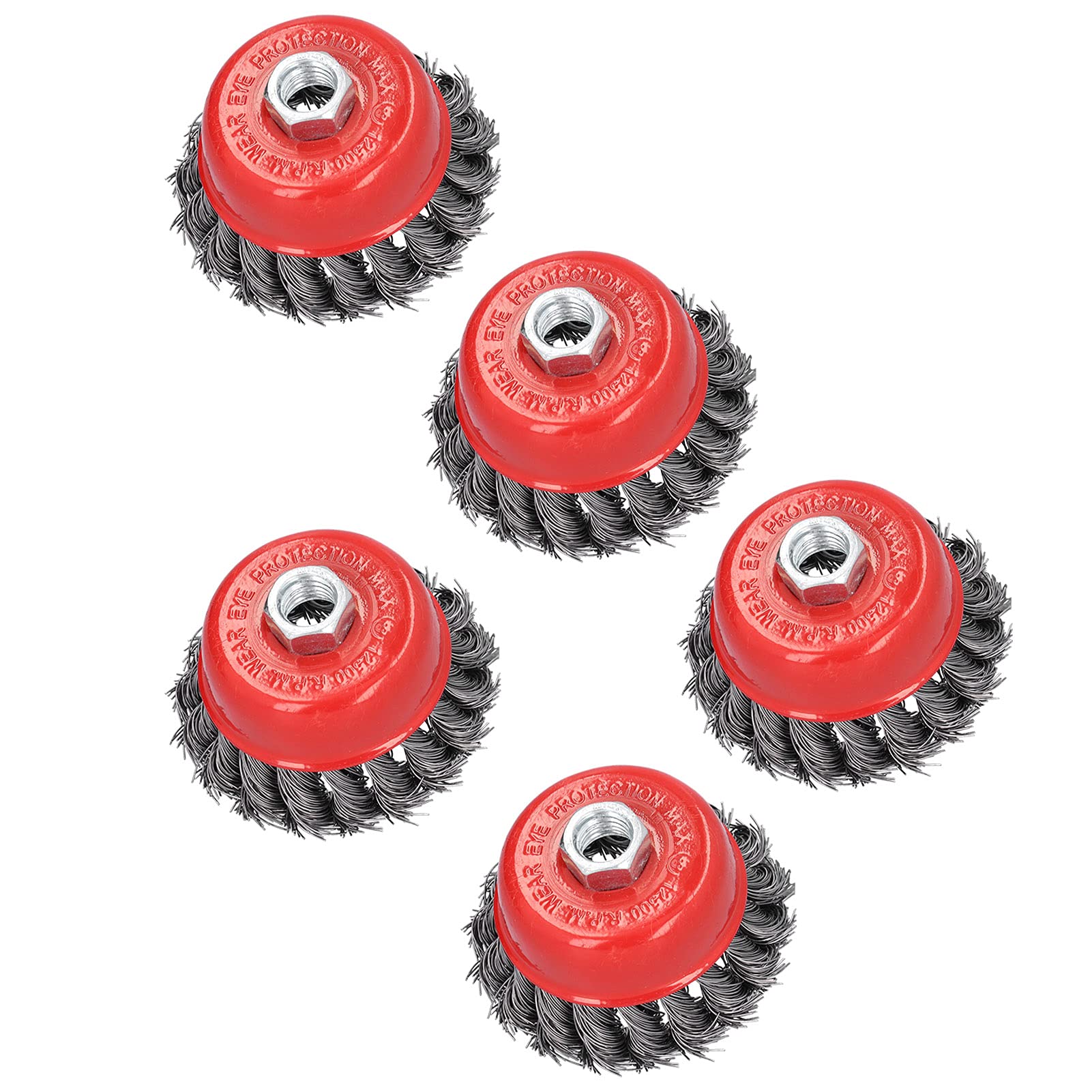 **Heavy Duty Wire Wheel Brush Cup - Lightweight & Durable for Metal Cleaning, Rust Removal, Grinding & Polishing - Ideal for Outdoor, Workshop & DIY Projects**