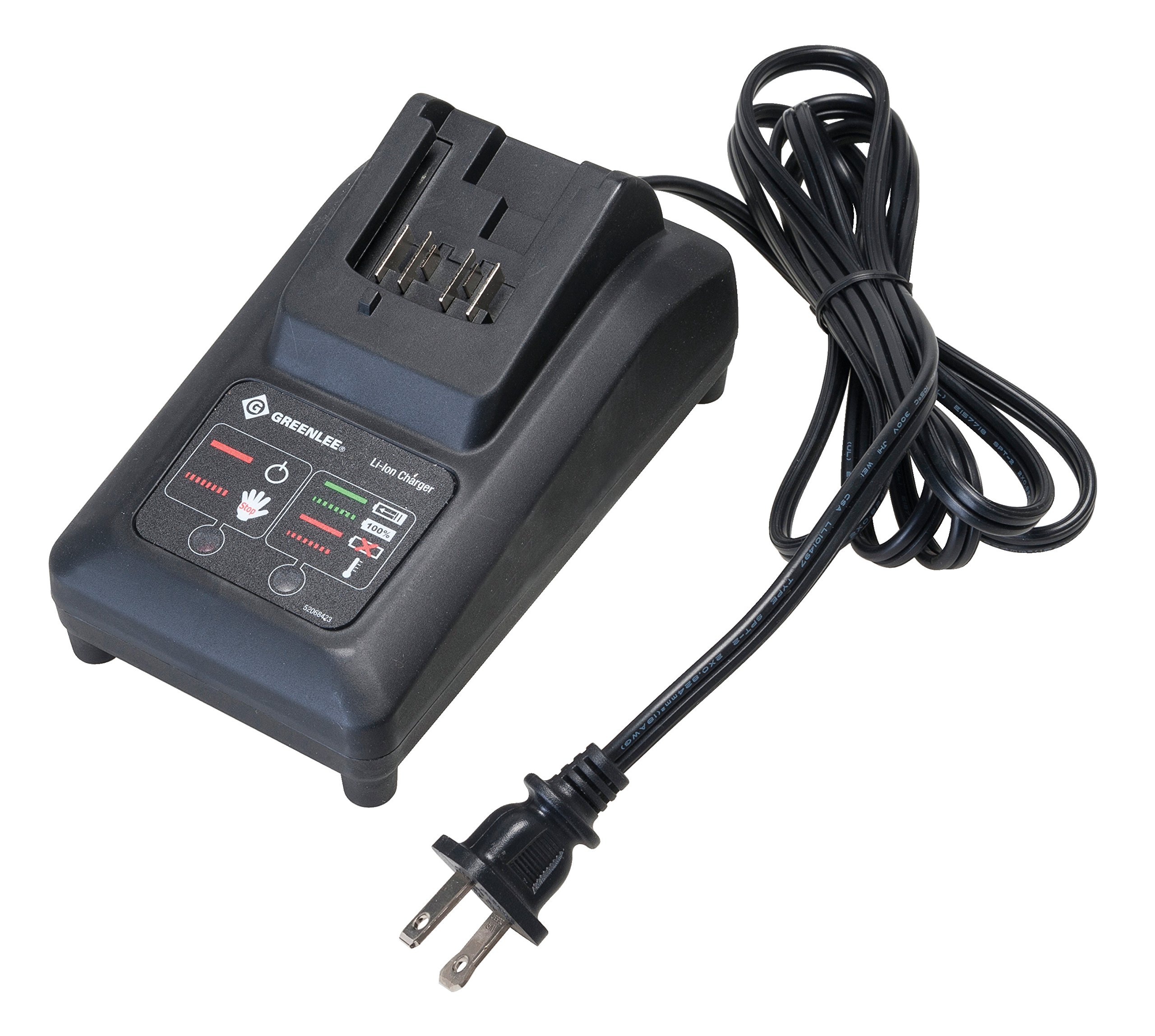 Greenlee MBP108 Battery Charger 110V - Fast Charging for Power Tools & Equipment | Ideal for Construction Sites & Workshops