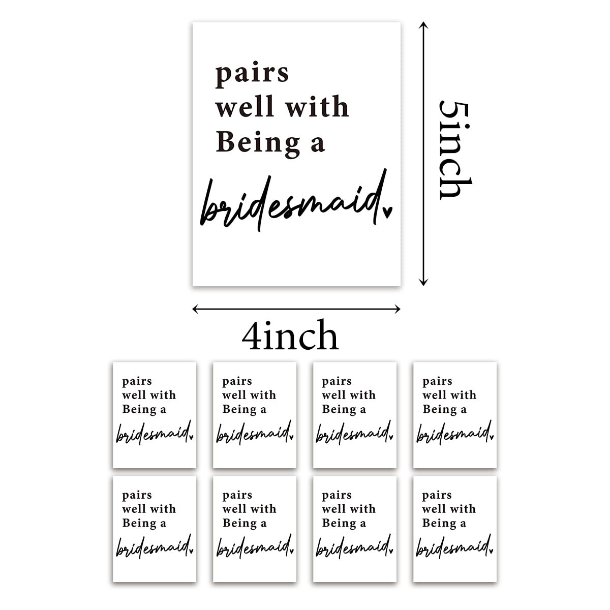 8 Pcs Bridesmaid Wine Labels - Perfect for Bridesmaid Proposal Gifts, Bridal Shower Favors & Wedding Party Decor - 
