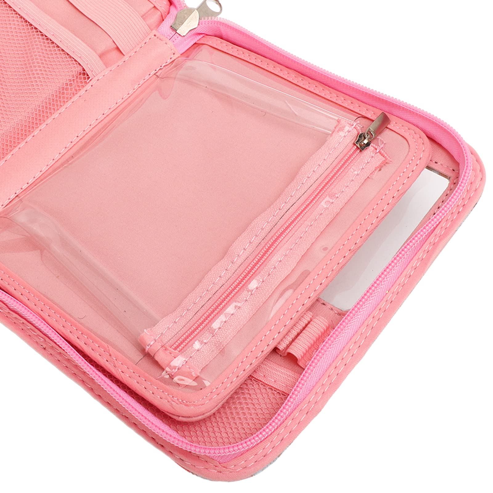 Zerodis DIY Crochet Hook Case - Zippered Storage Organizer Bag with Web Pockets for Knitting Needles & Accessories | Portable Needle Holder for Crochet, Knitting Projects at Home or Travel